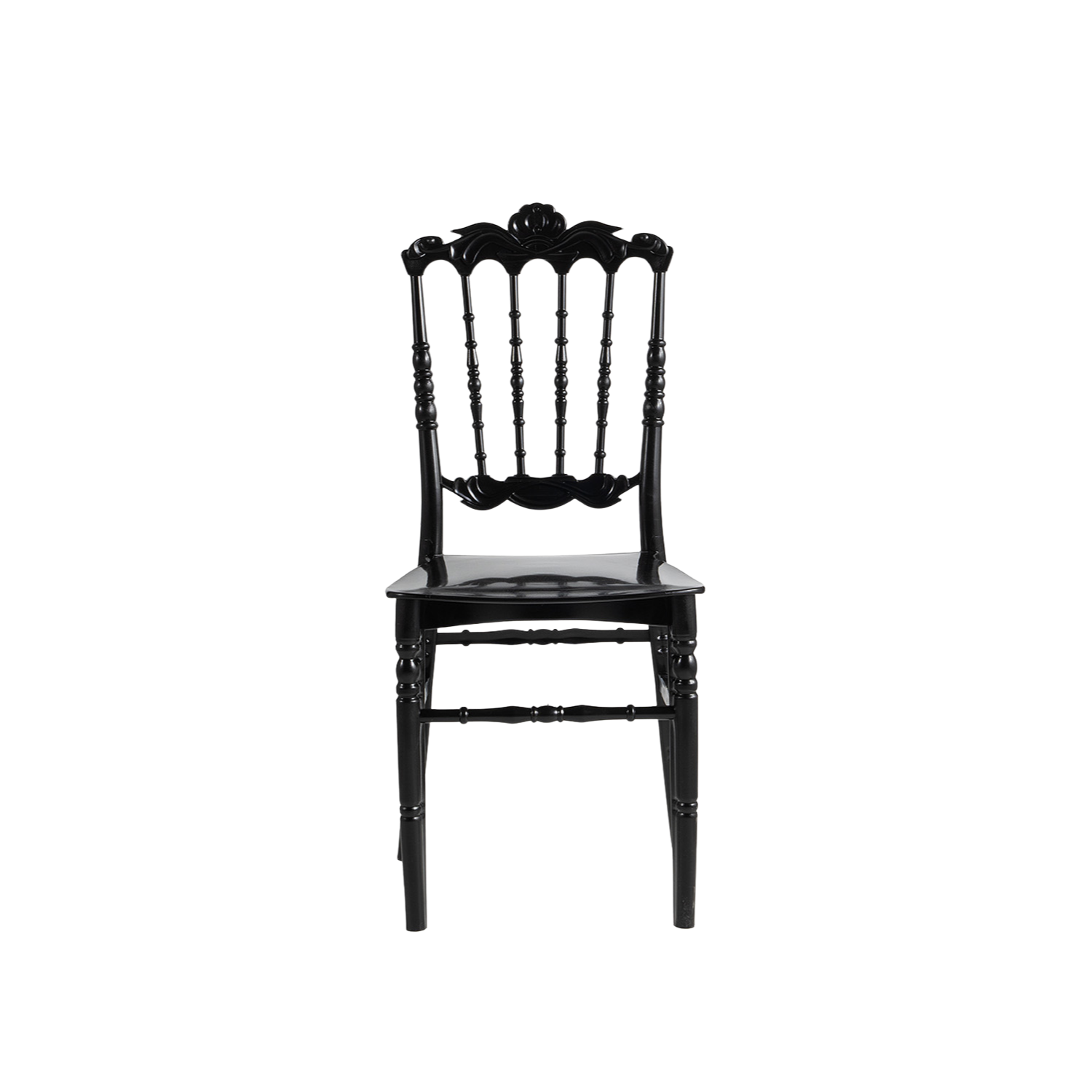 Chiavari Lepo Stacking Polypropylene Chair Black