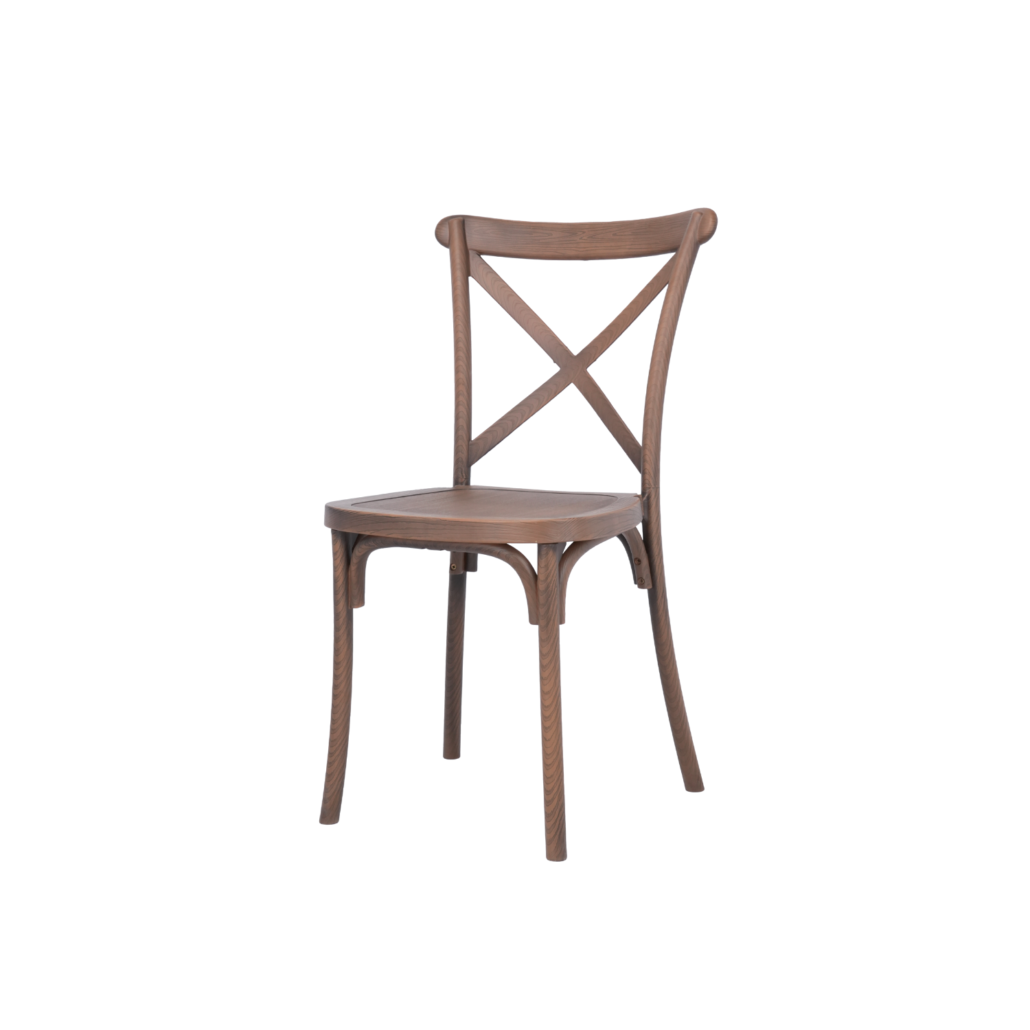 The Elmwood Crossback Caffe Polypropylene Chair - Brown