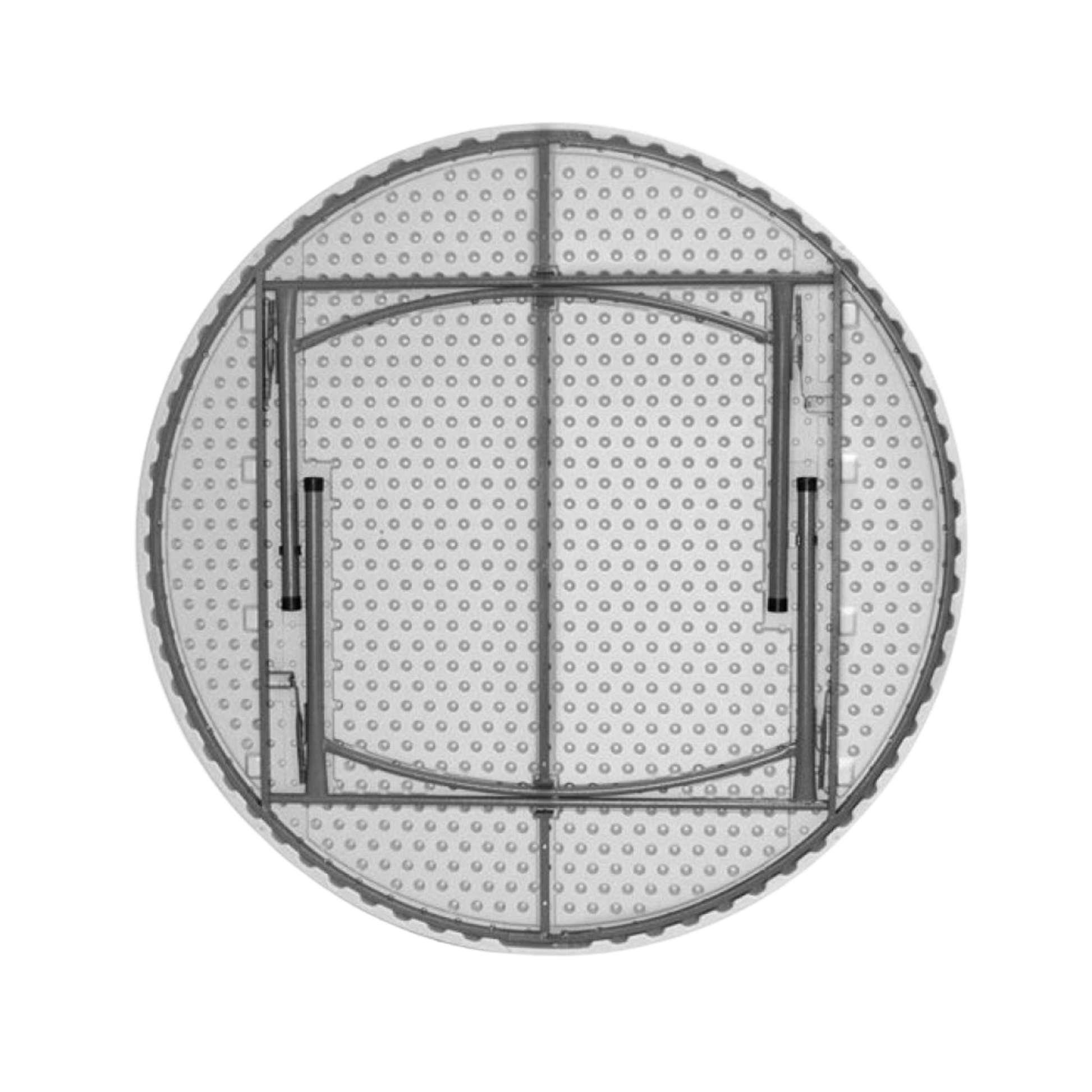 5ft Round Folding Table – Heavy-Duty Plastic Top with Folding Legs (Seats 6–8 People)