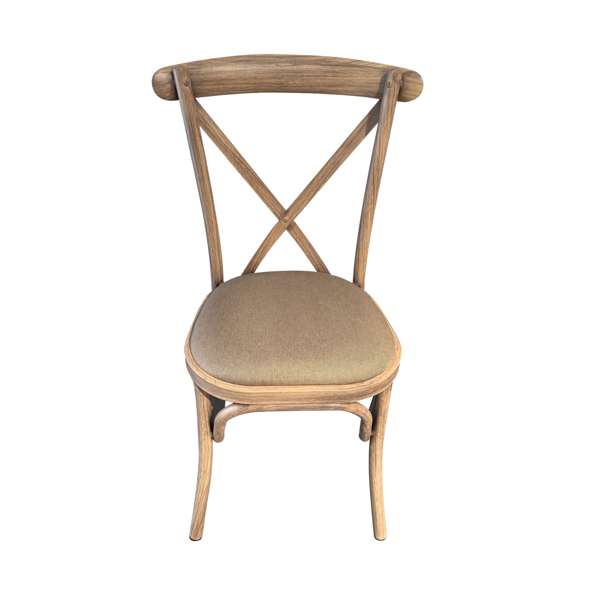 Metal Crossback Stacking Event Chair with Attached Cushion – Elegant & Durable Design