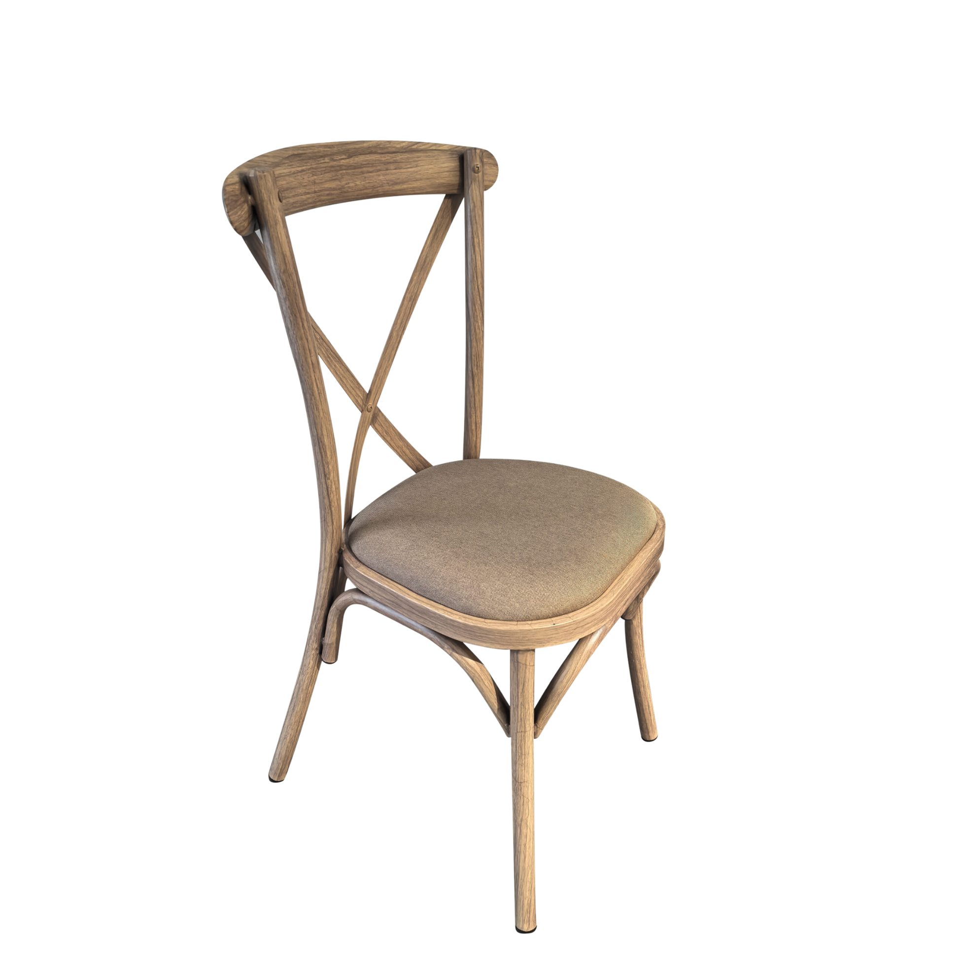 Metal Crossback Stacking Event Chair with Attached Cushion – Elegant & Durable Design