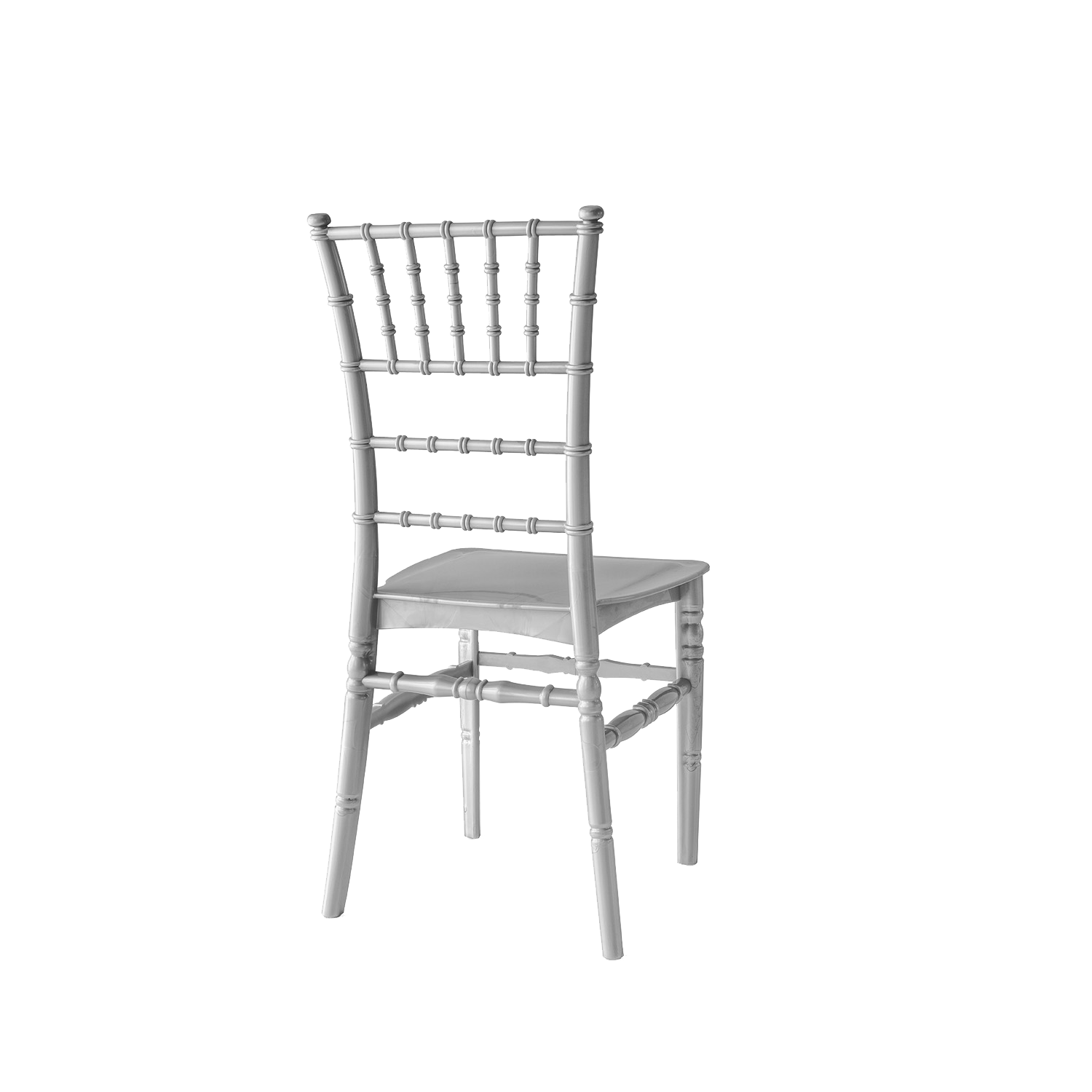 Chiavari Tiffany Polypropylene Stacking Chair Silver
