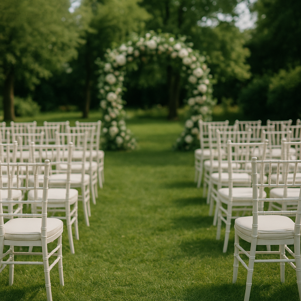 Chiavari Tiffany Polypropylene Stacking Chair White
