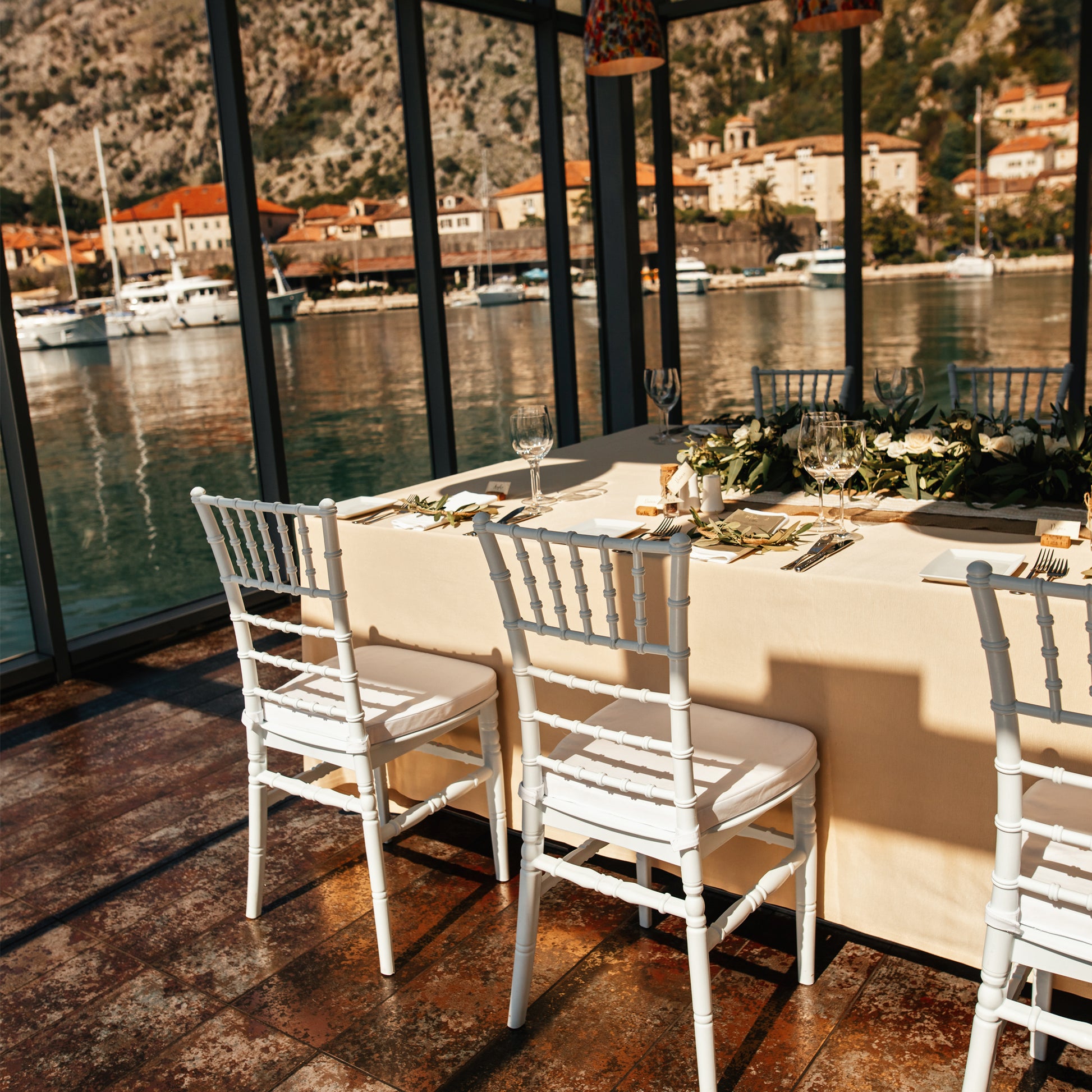 Chiavari Tiffany Polypropylene Stacking Chair White