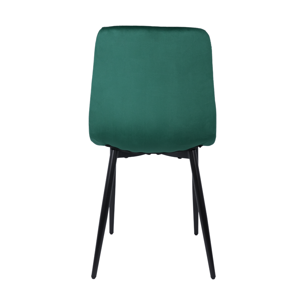 Velvet Dining Chair with Metal Legs Emerald Green