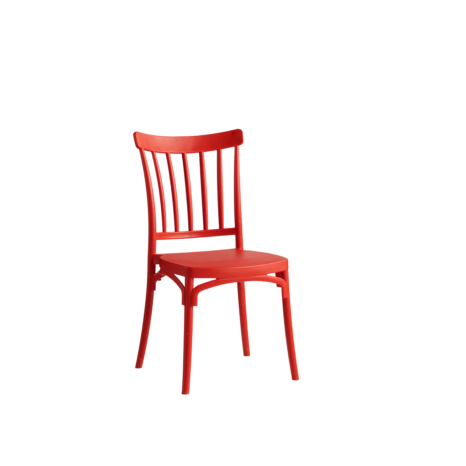 Polypropylene Caffe Chair Red