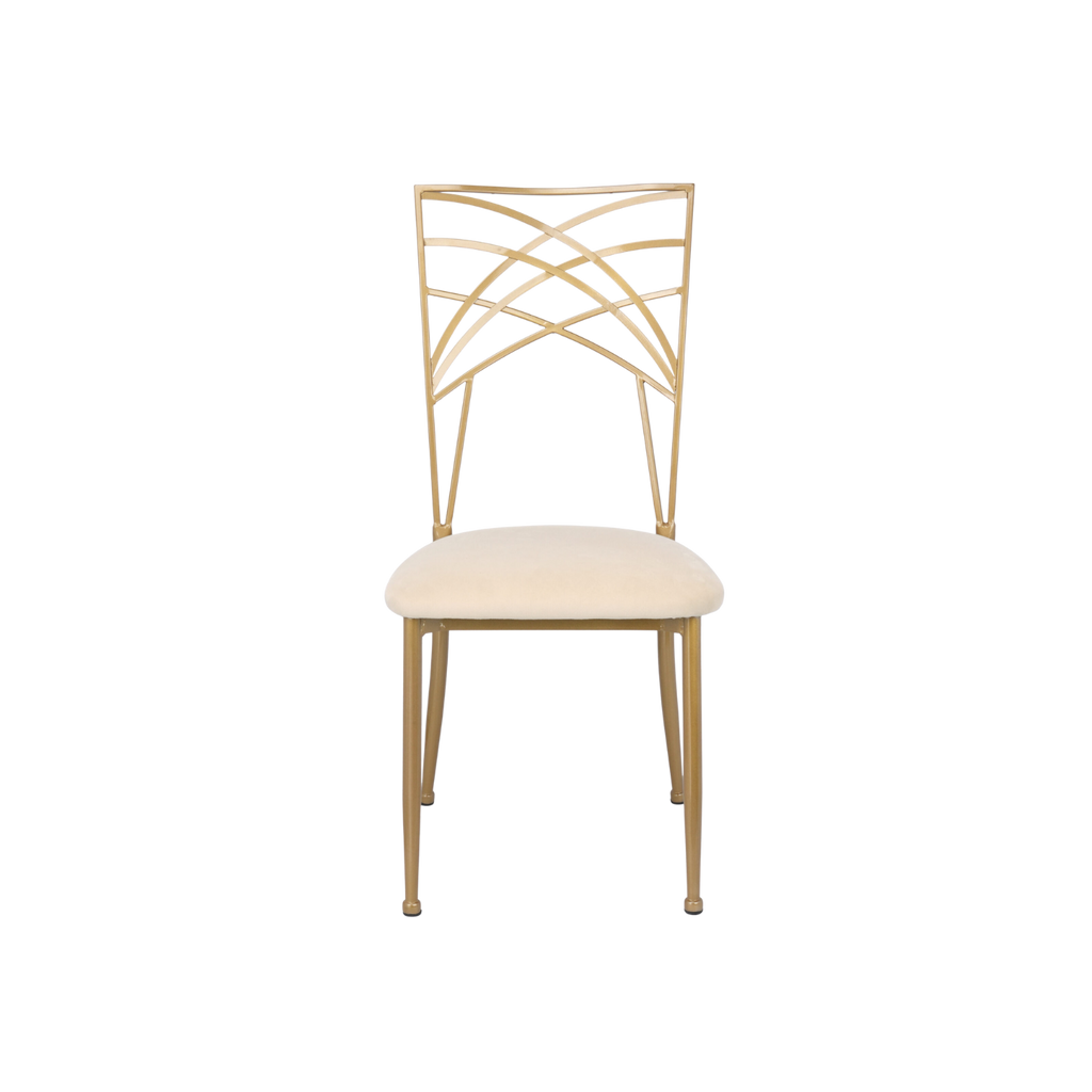 Chameleon Steel Event Chair Gold White