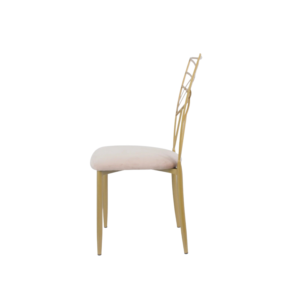 Chameleon Steel Event Chair Gold Ivory