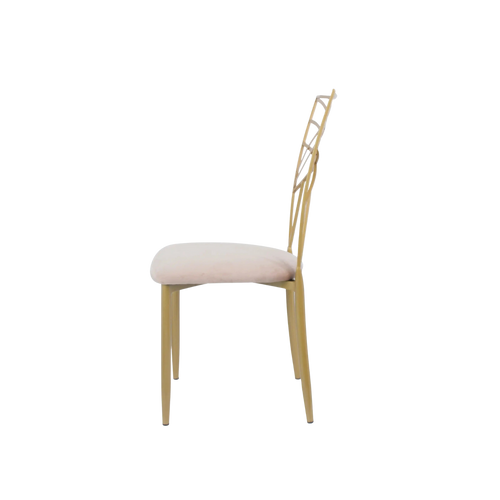 Chameleon Steel Event Chair Gold Ivory