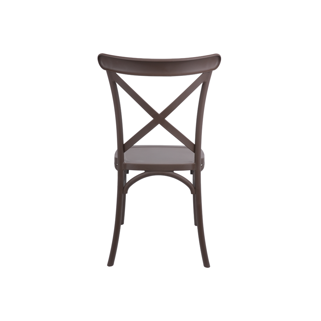 The Elmwood Crossback Caffe Chair - Chocolate Brown
