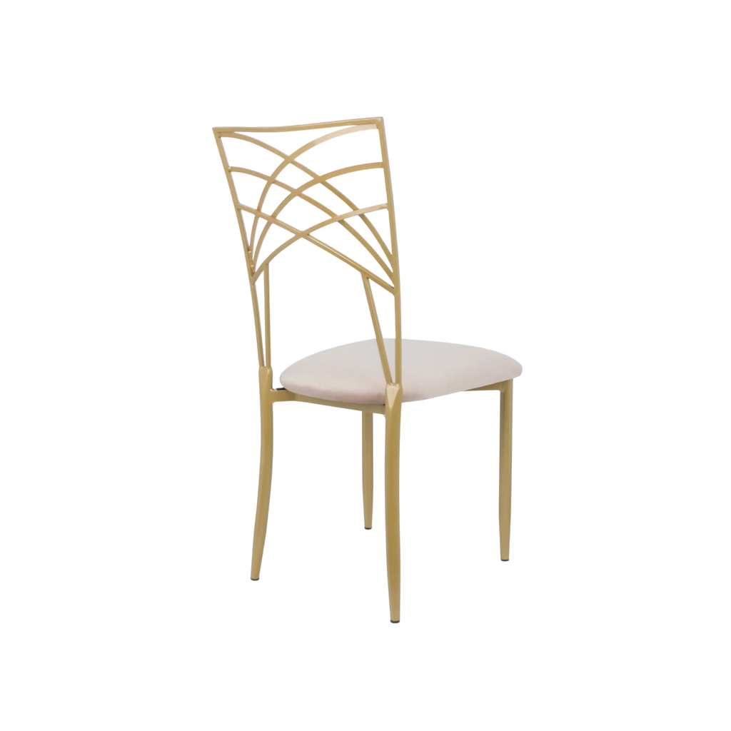 Chameleon Steel Event Chair Gold Ivory