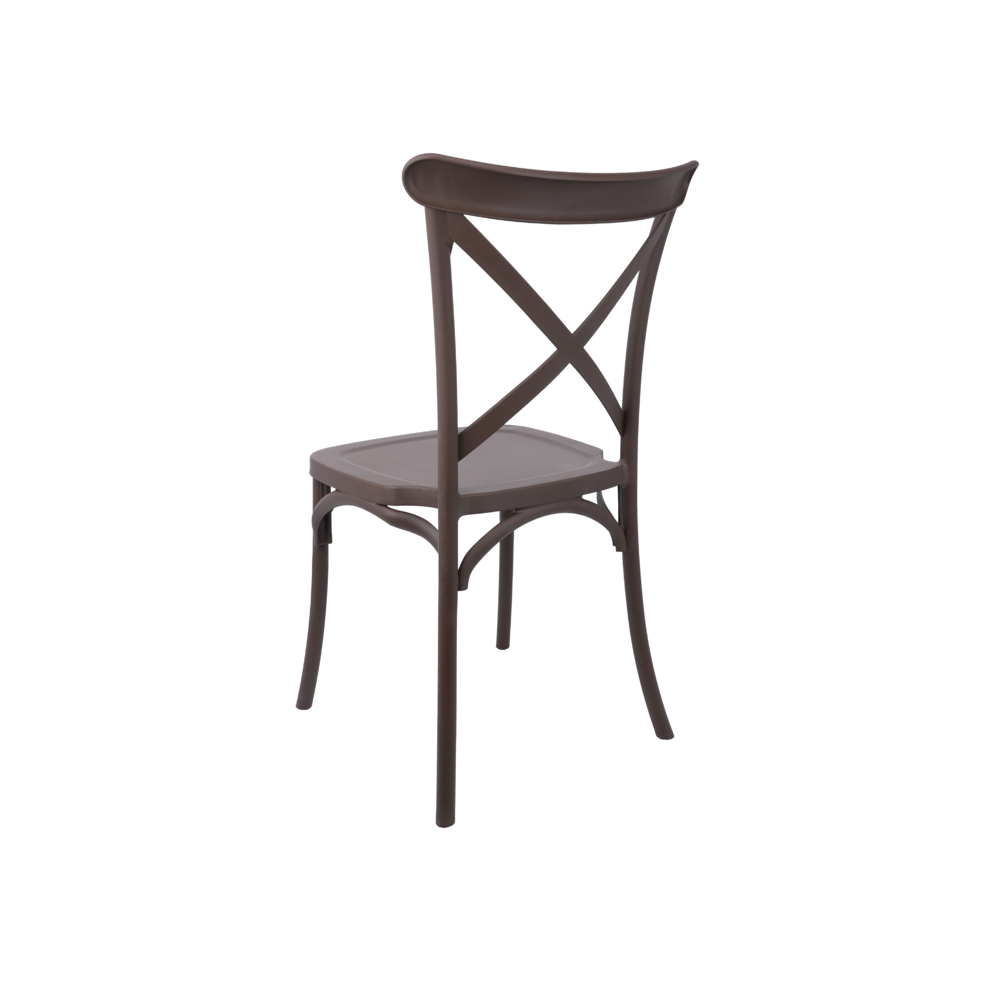 The Elmwood Crossback Caffe Chair - Chocolate Brown