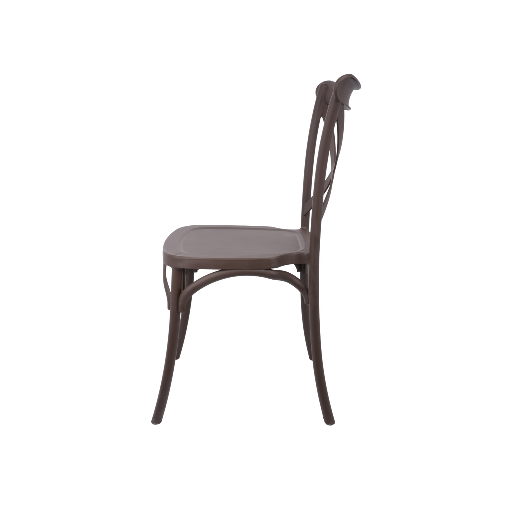 The Elmwood Crossback Caffe Chair - Chocolate Brown