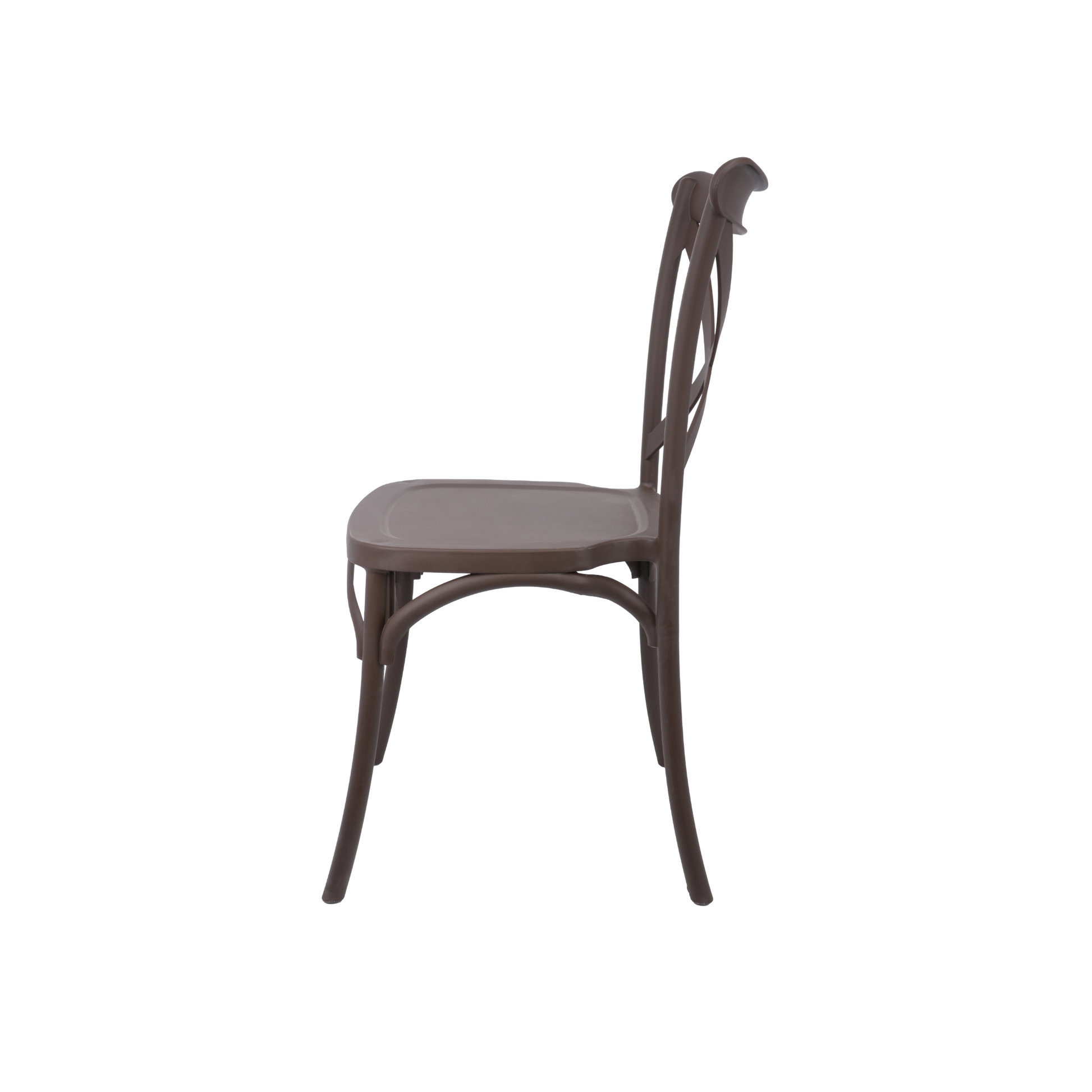 The Elmwood Crossback Caffe Chair - Chocolate Brown