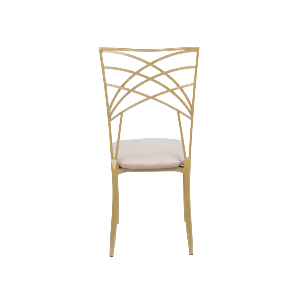 Chameleon Steel Event Chair Gold Ivory