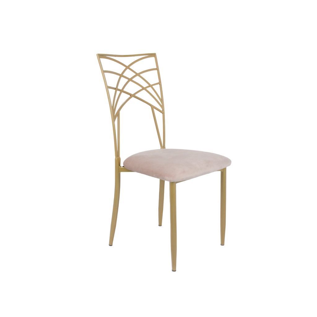 Chameleon Steel Event Chair Gold Ivory