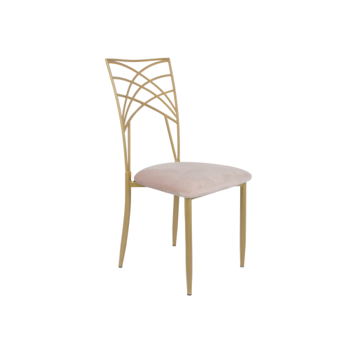 Chameleon Steel Event Chair Gold Ivory