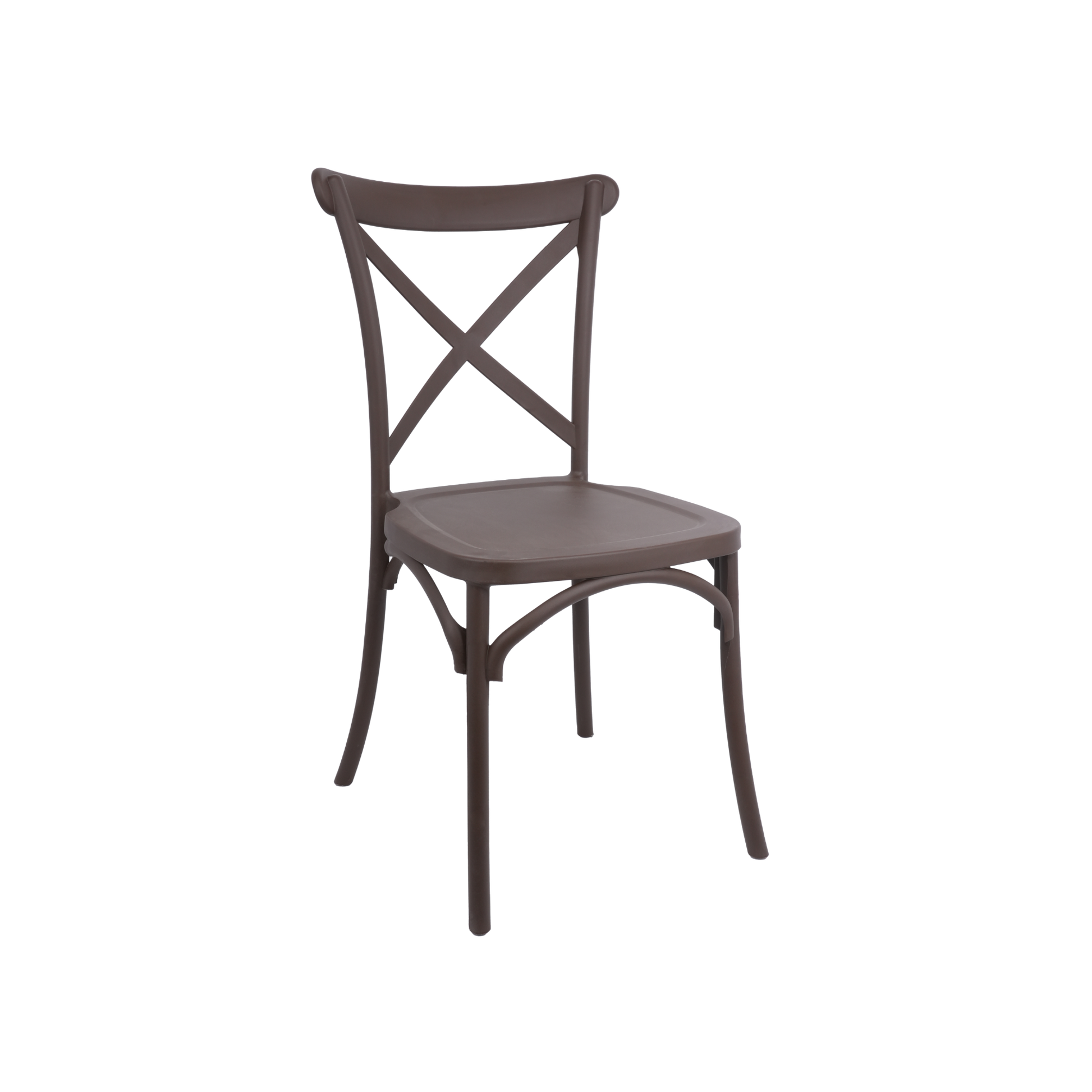 The Elmwood Crossback Caffe Chair - Chocolate Brown