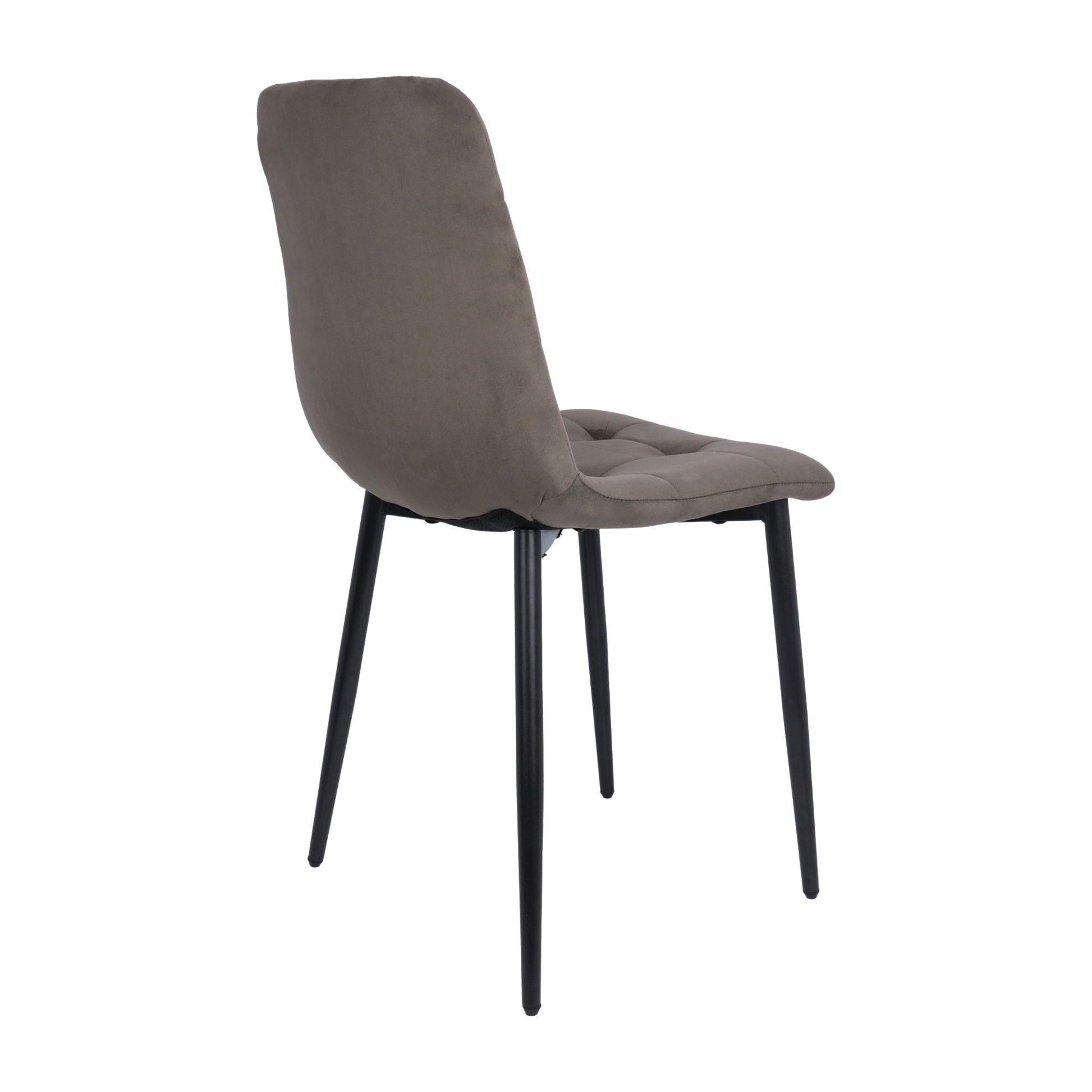 Velvet Dining Chair with Metal Legs Taupe Brown