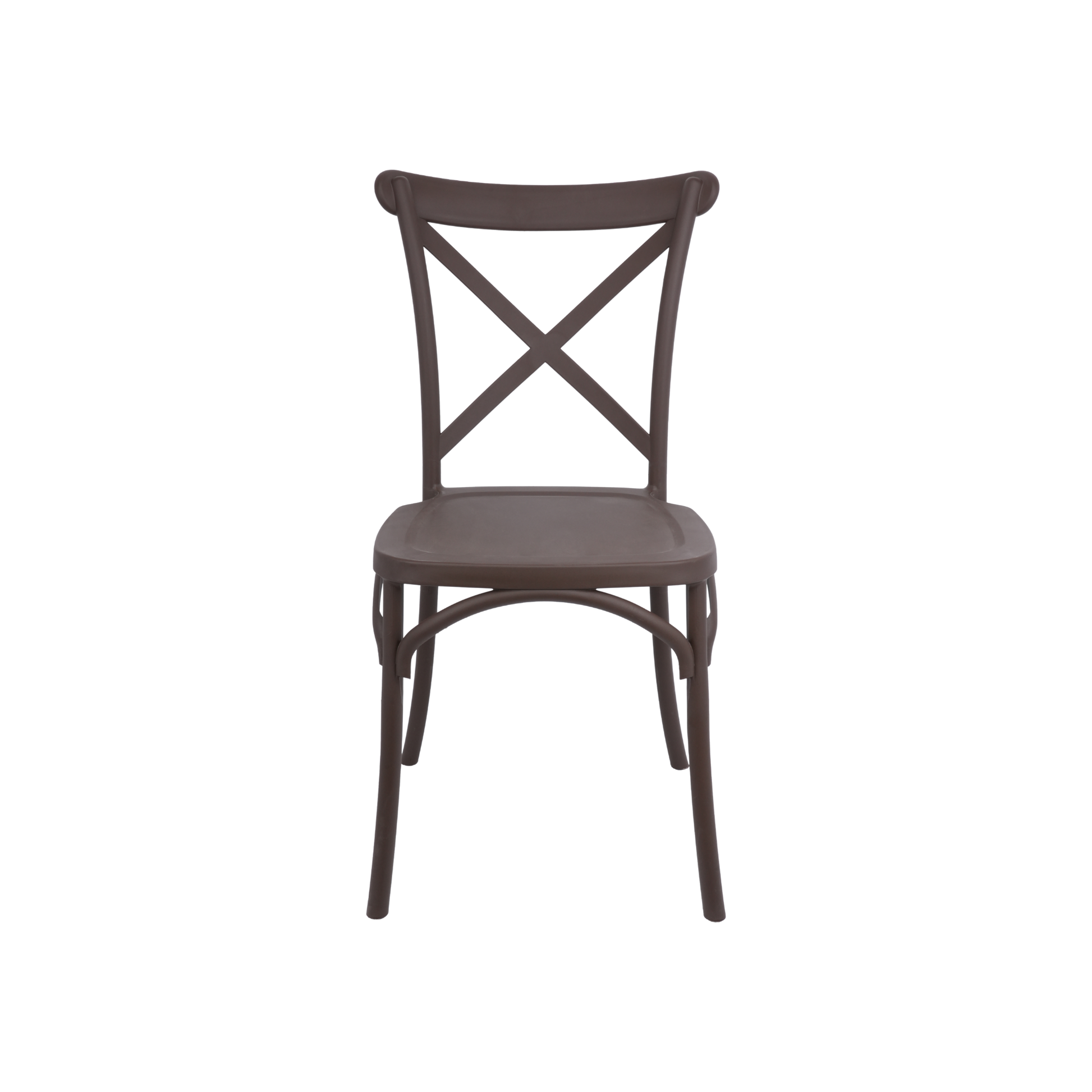 The Elmwood Crossback Caffe Chair - Chocolate Brown