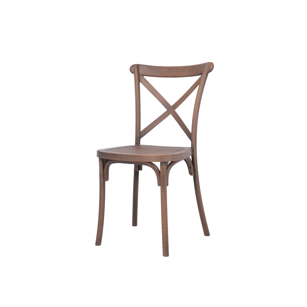 The Elmwood Crossback Caffe Chair - Brown