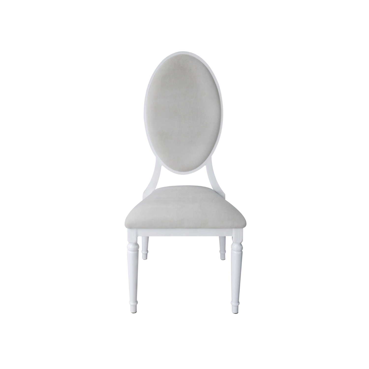Louis Aeris Aluminium Oval Chair White