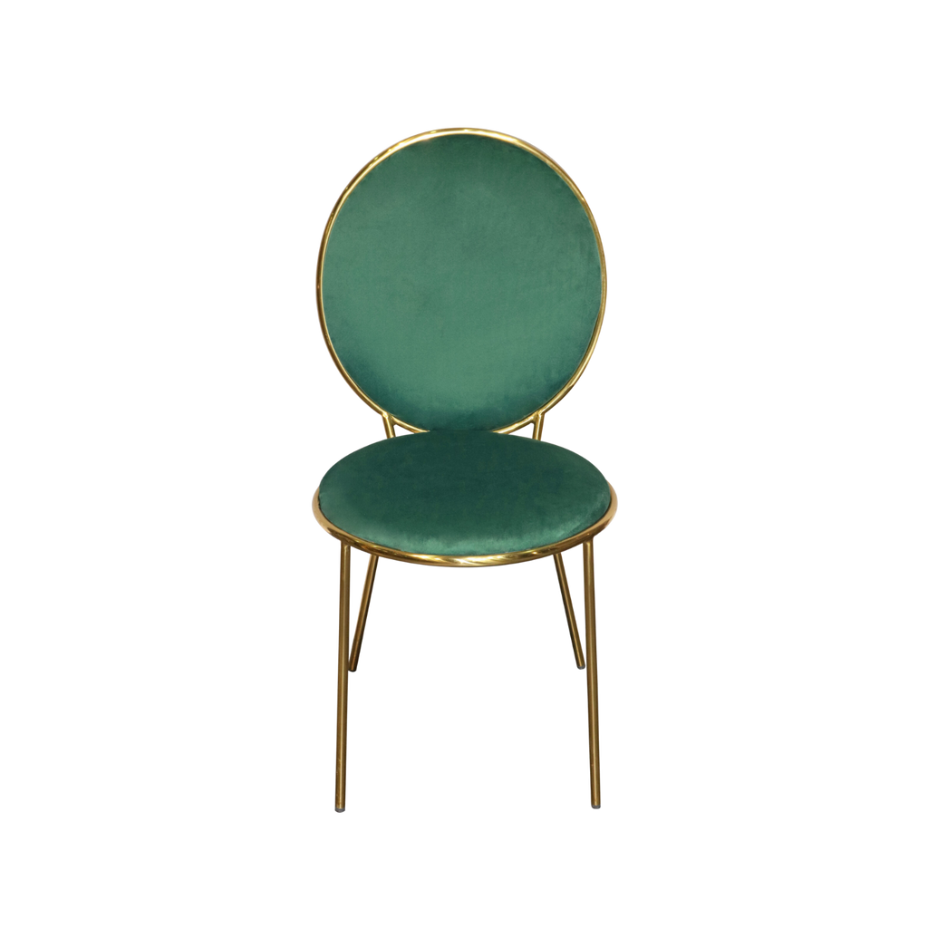 Spiro Event Round Back Velvet Chair Green