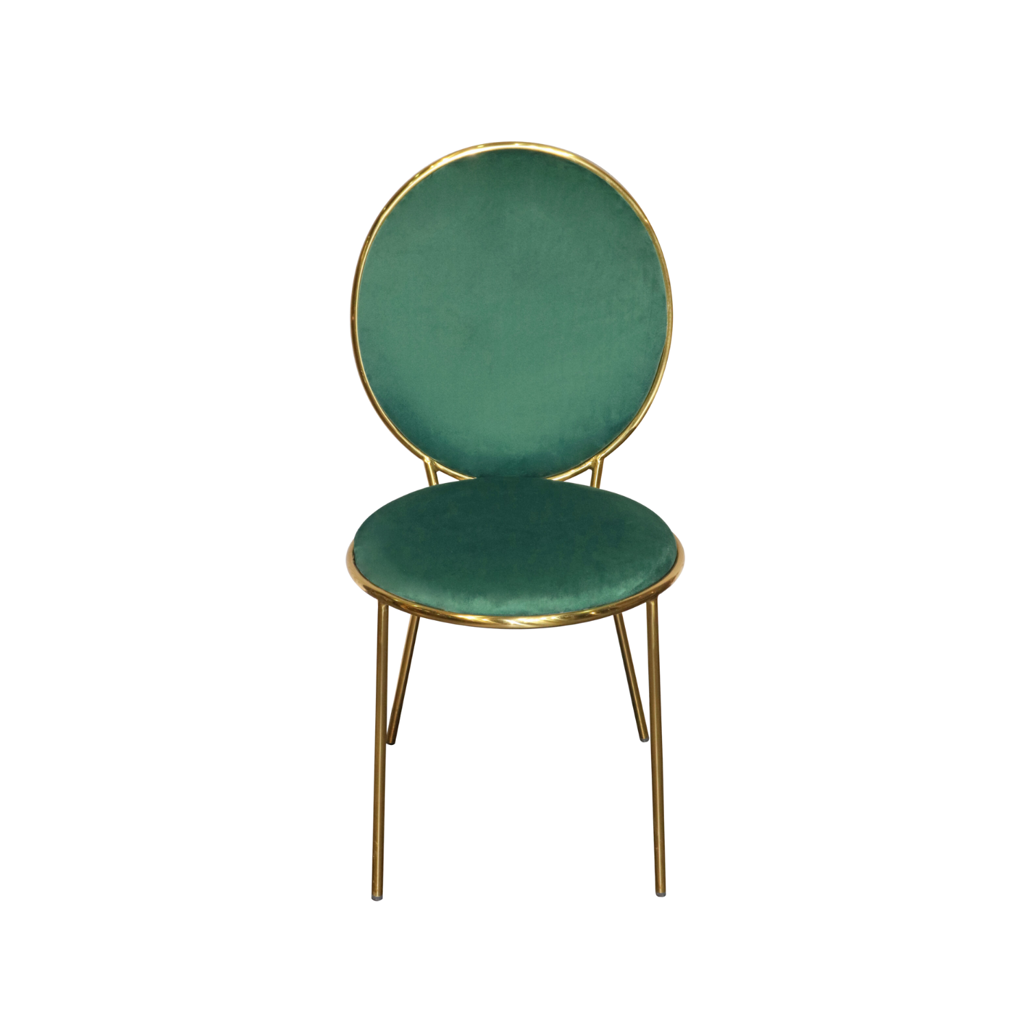 Spiro Event Round Back Velvet Chair Green