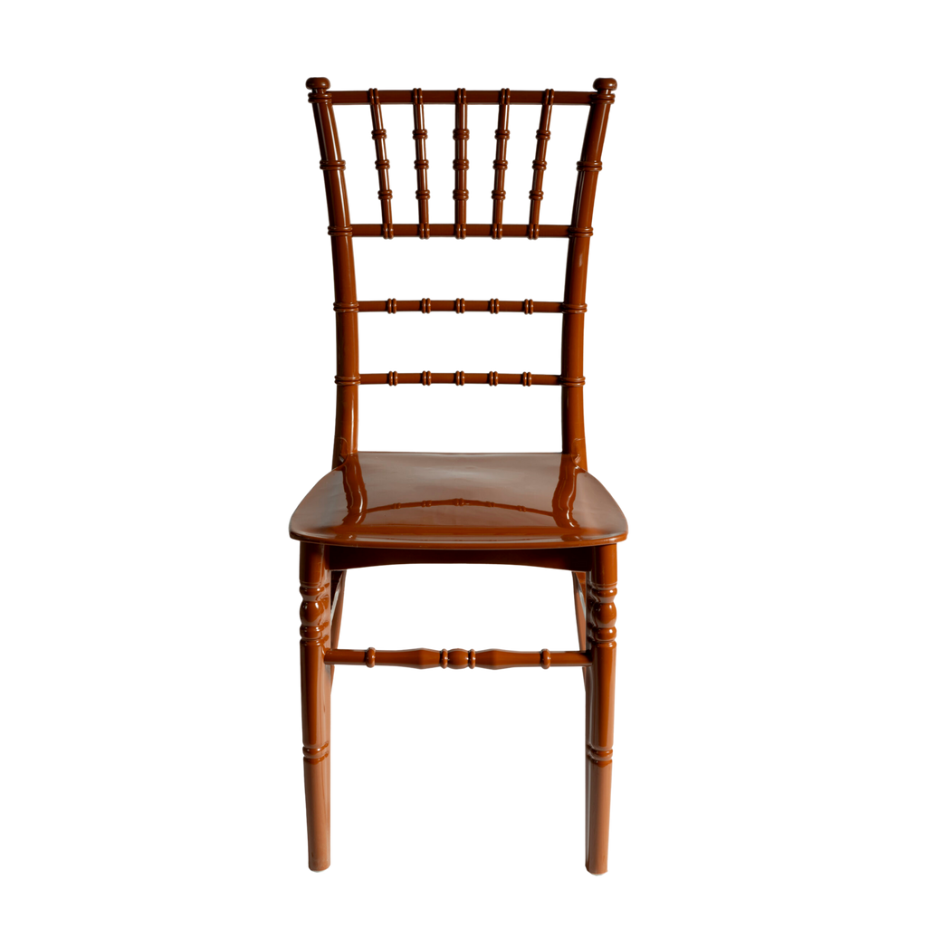 Chiavari Tiffany Polypropylene Stacking Chair Chocolate Brown