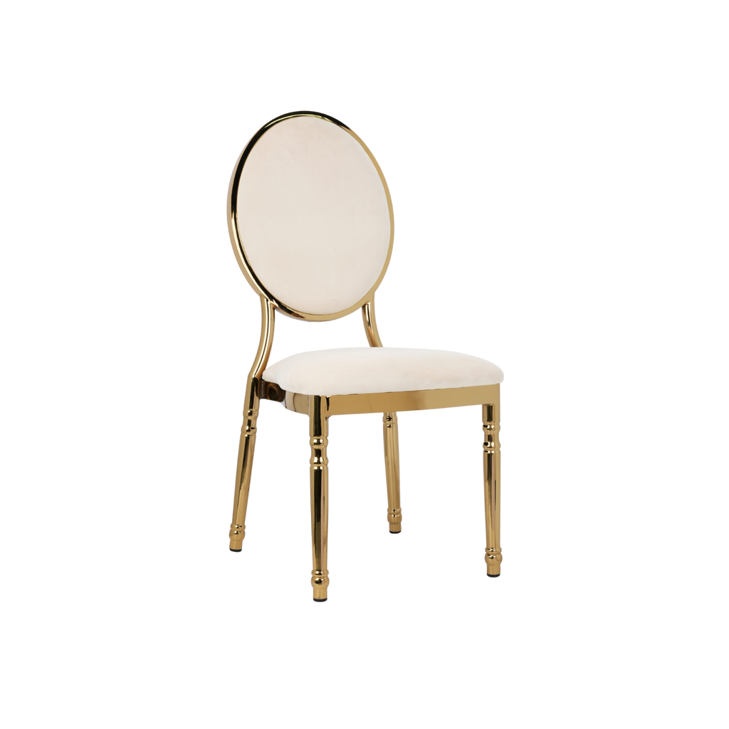 Louis Luna Aluminium Oval Chair White