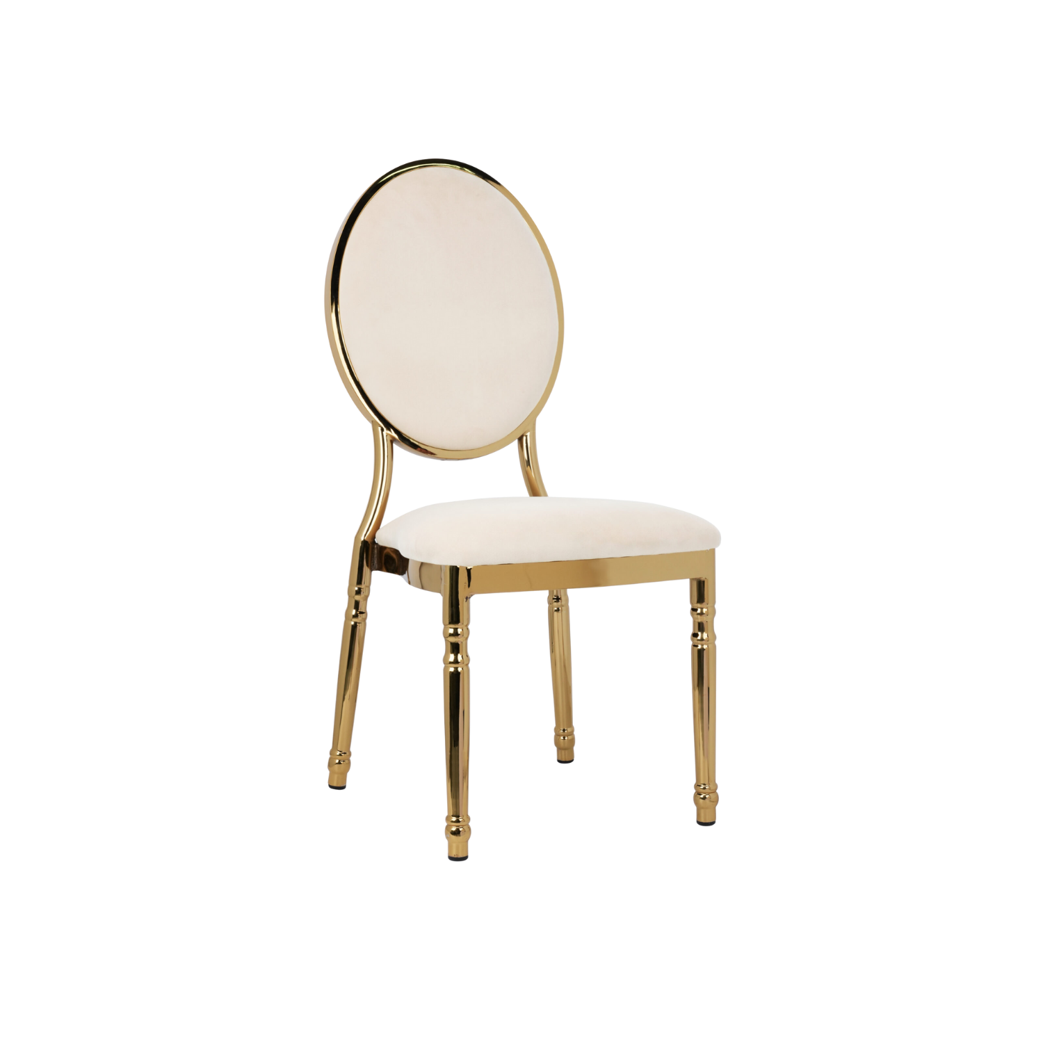Louis Luna Aluminium Oval Chair White