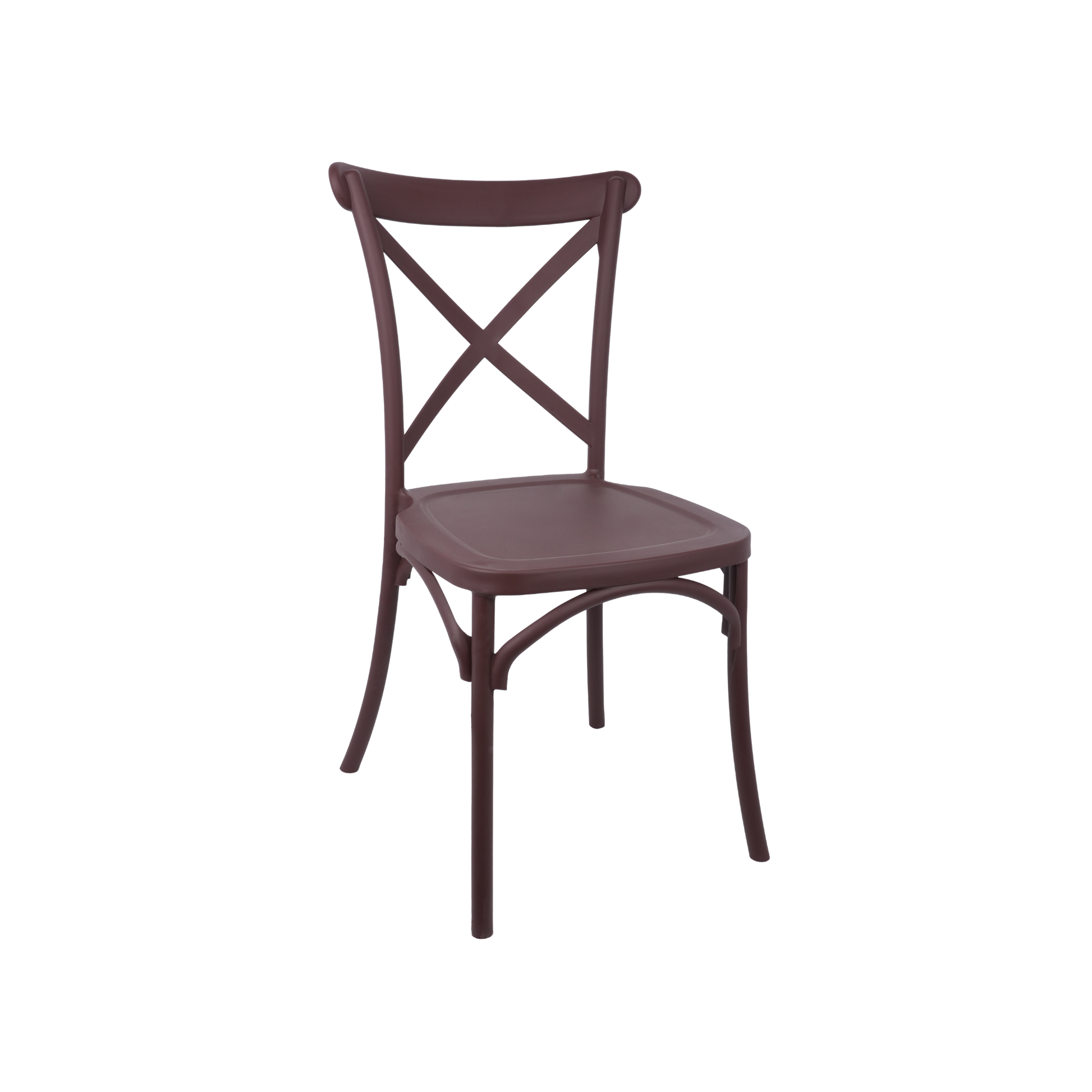 The Elmwood Crossback Caffe Chair - Plum