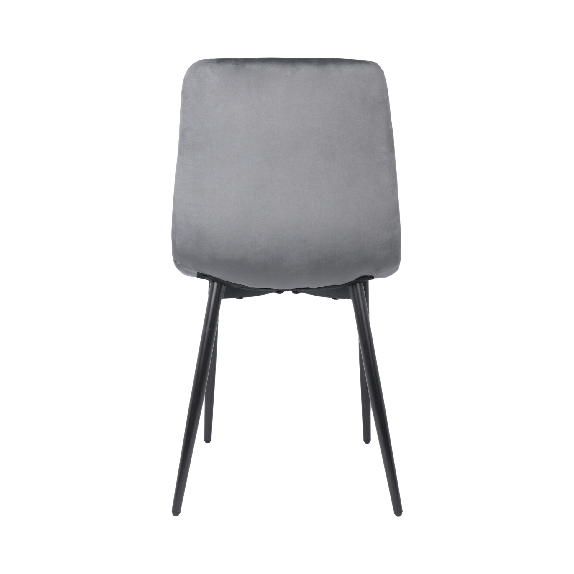 Velvet Dining Chair with Metal Legs Grey