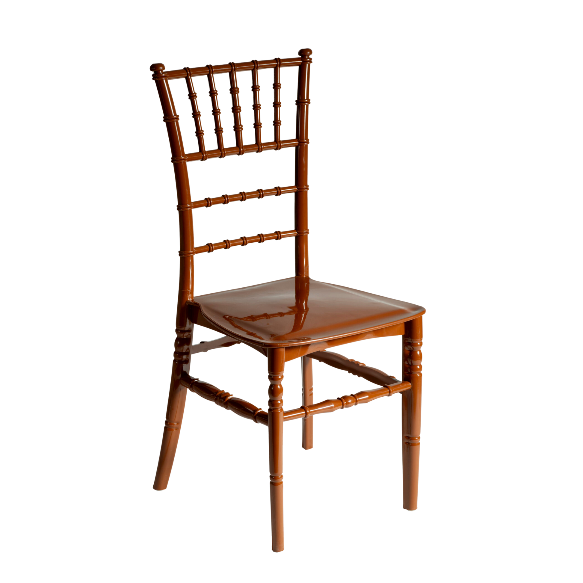 Chiavari Tiffany Polypropylene Stacking Chair Chocolate Brown