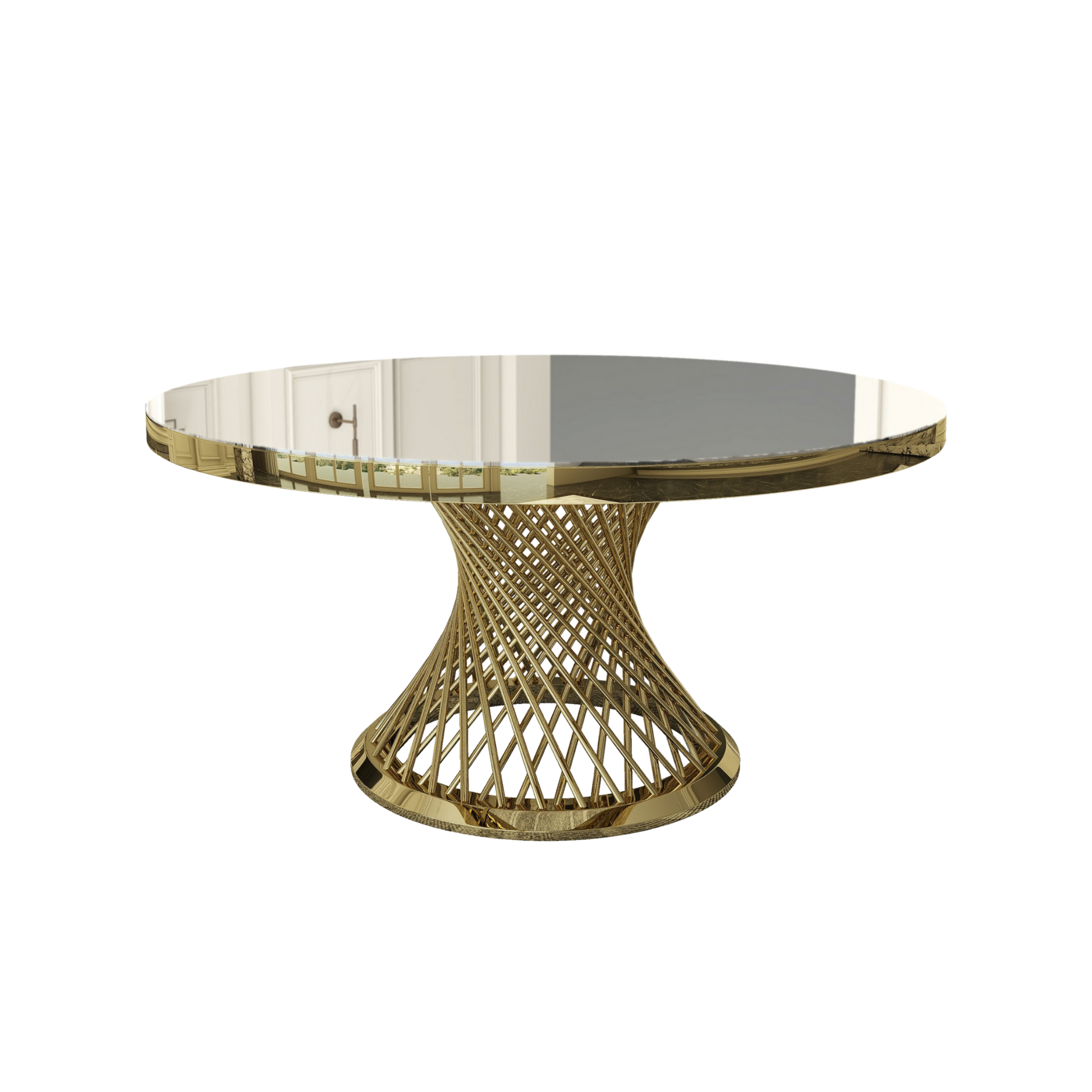 Gold Luxury Round Banqueting Table – 180 cm