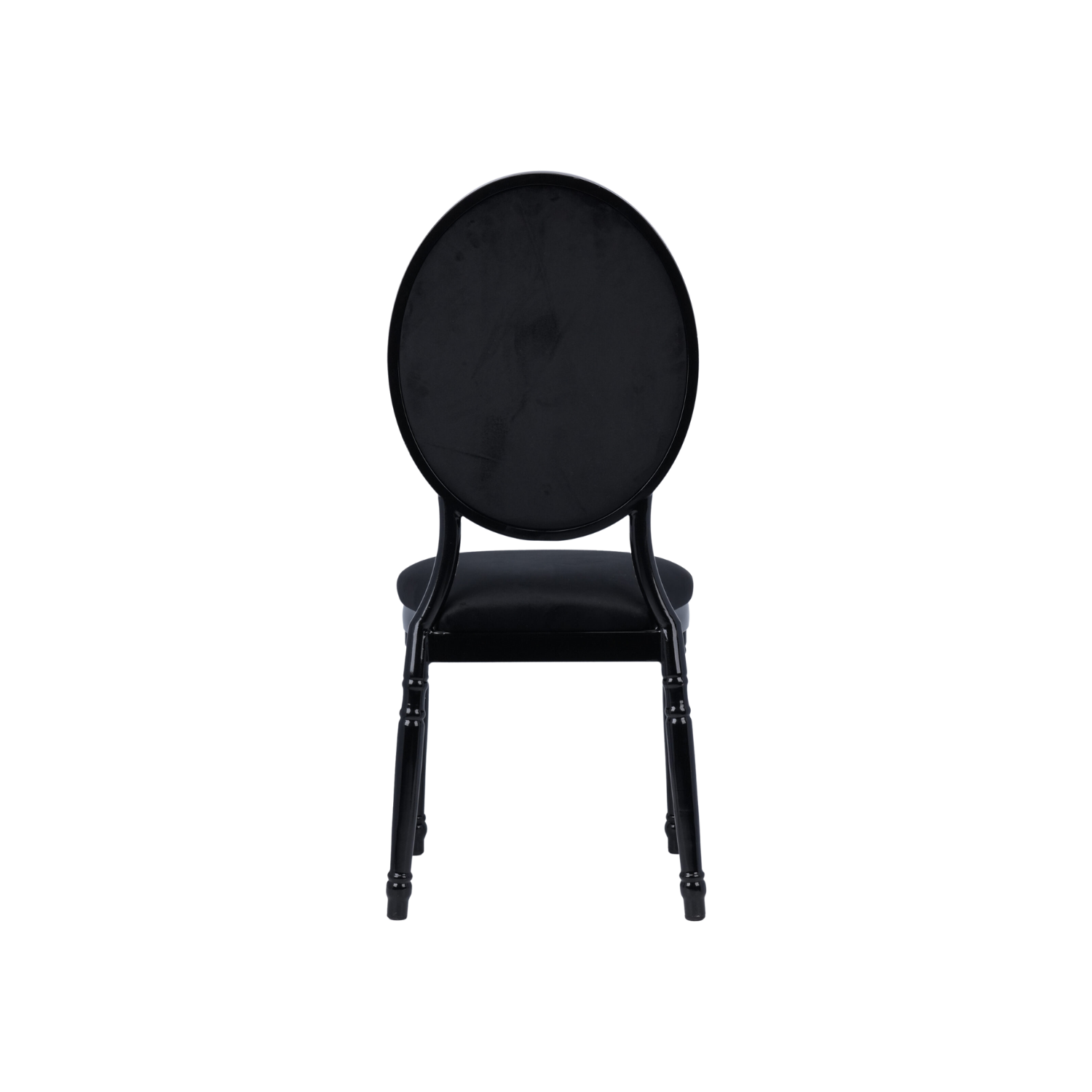 Luxe Velvet Round Back Chair Black