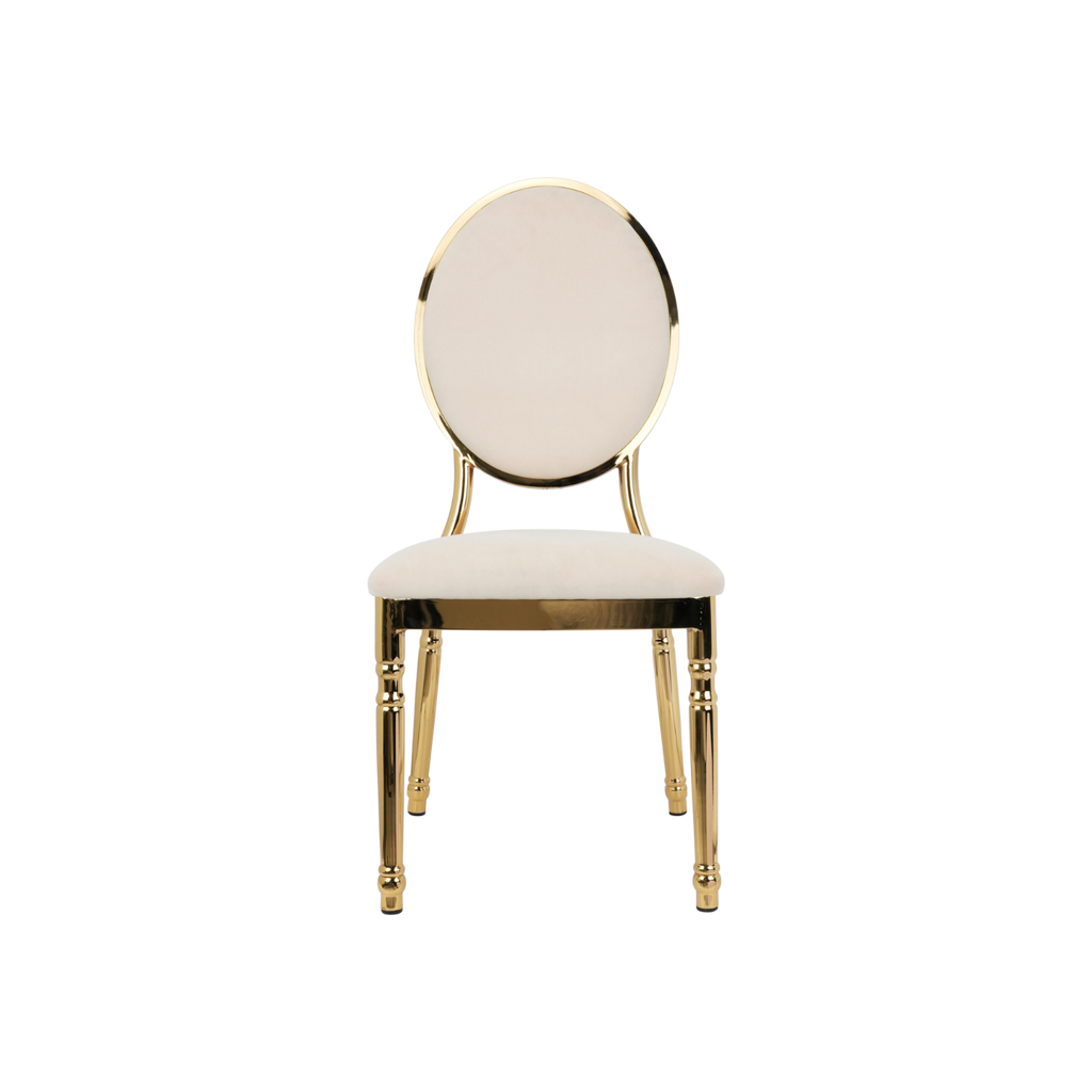 Louis Luna Aluminium Oval Chair White