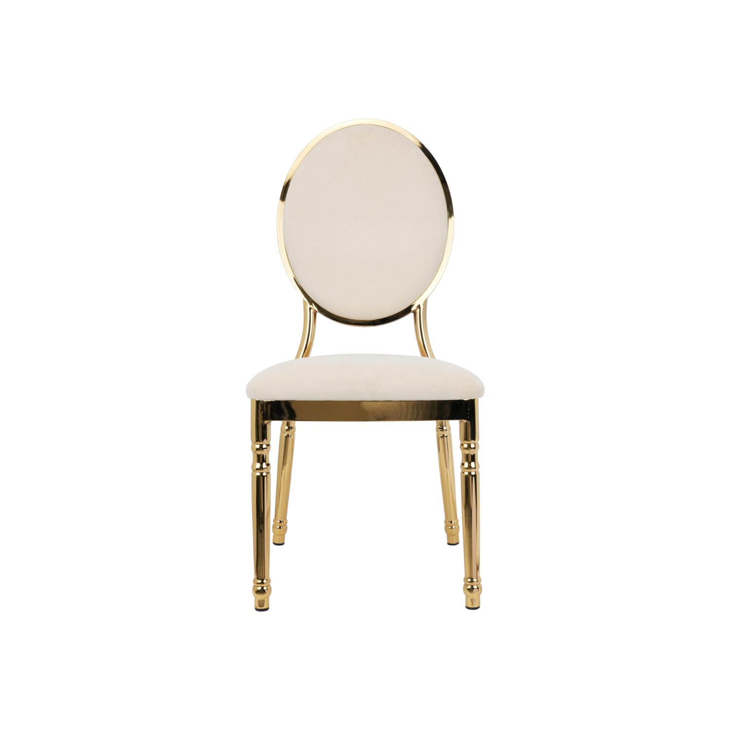 Louis Luna Aluminium Oval Chair White