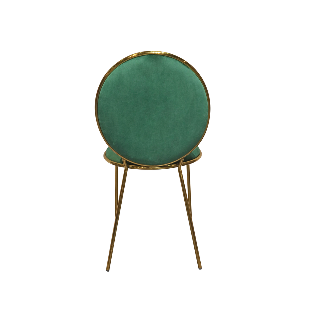 Spiro Event Round Back Velvet Chair Green