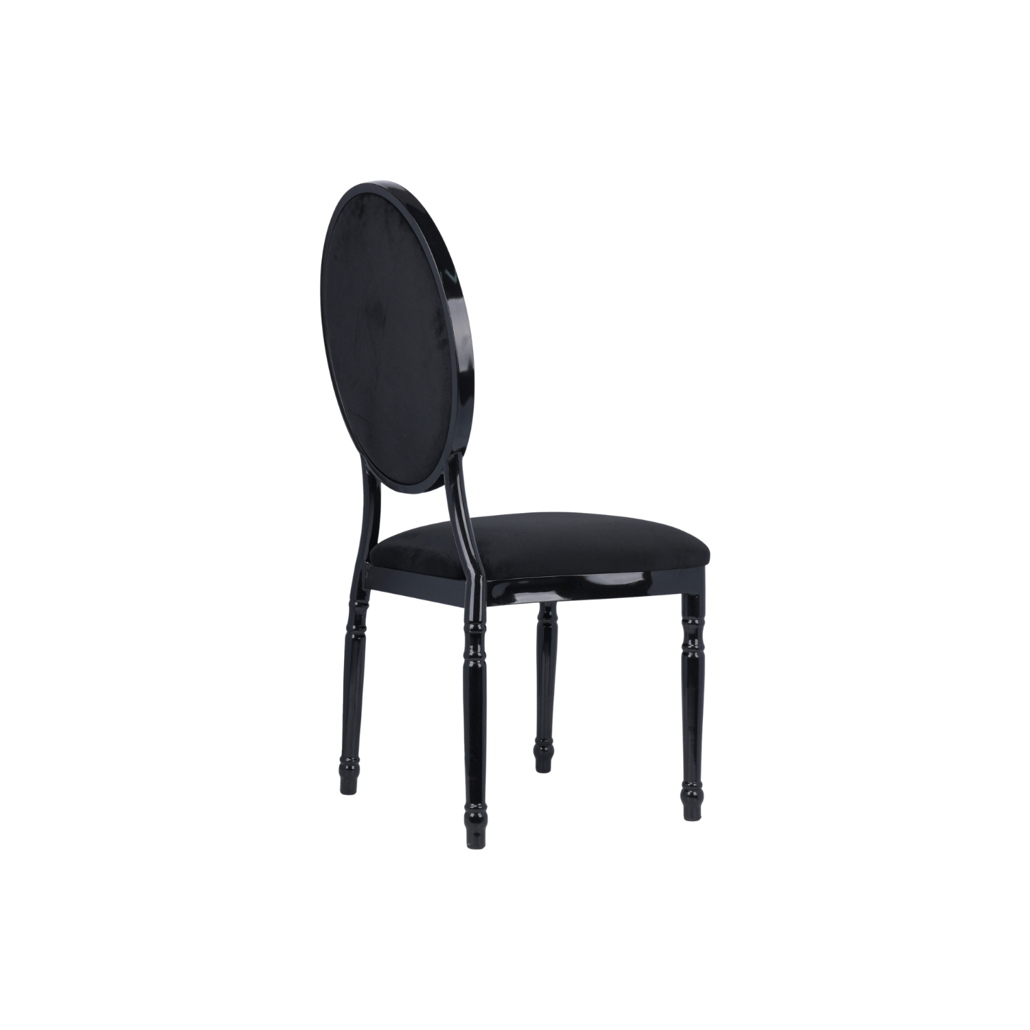 Luxe Velvet Round Back Chair Black