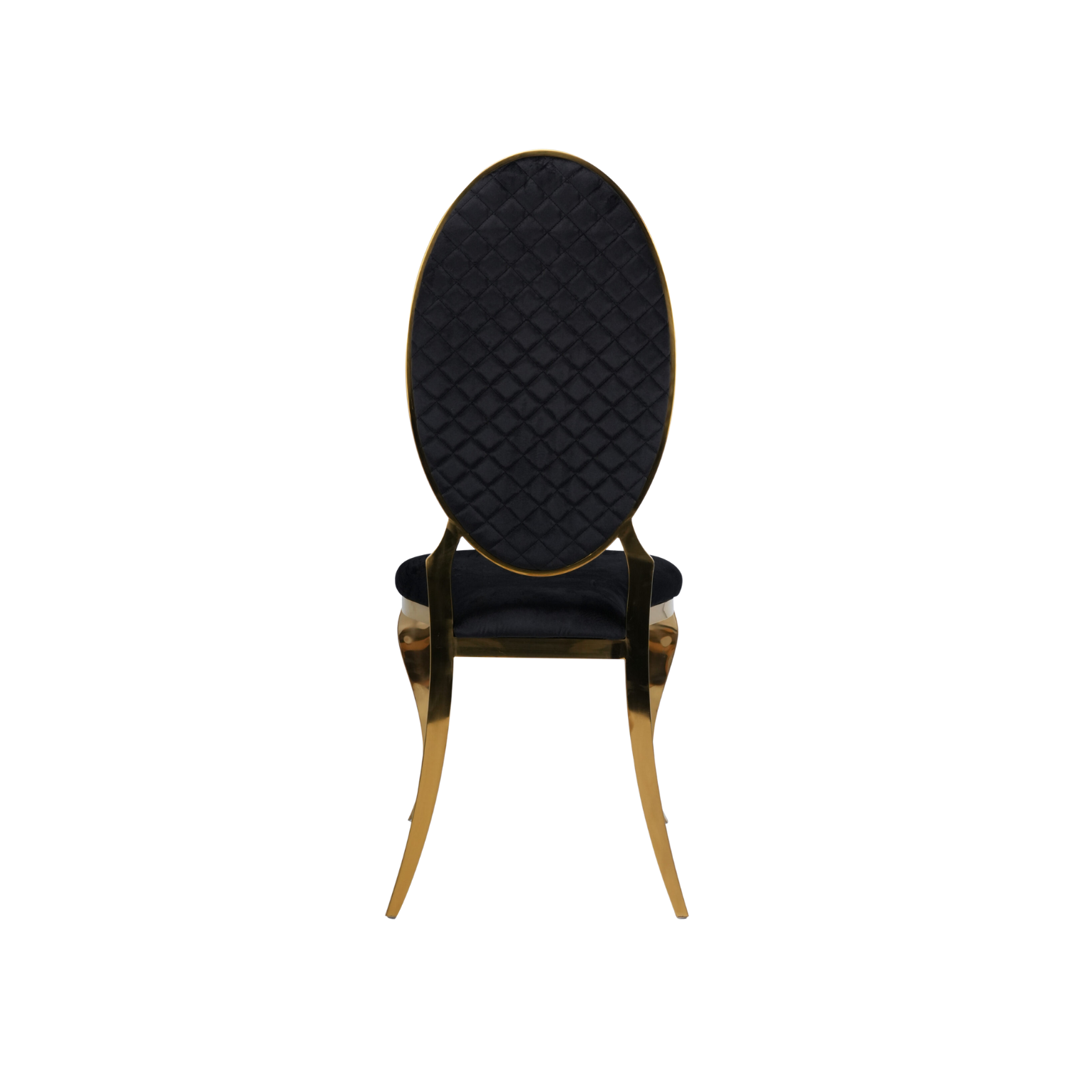 Opal Oval Back Velvet Chair Black