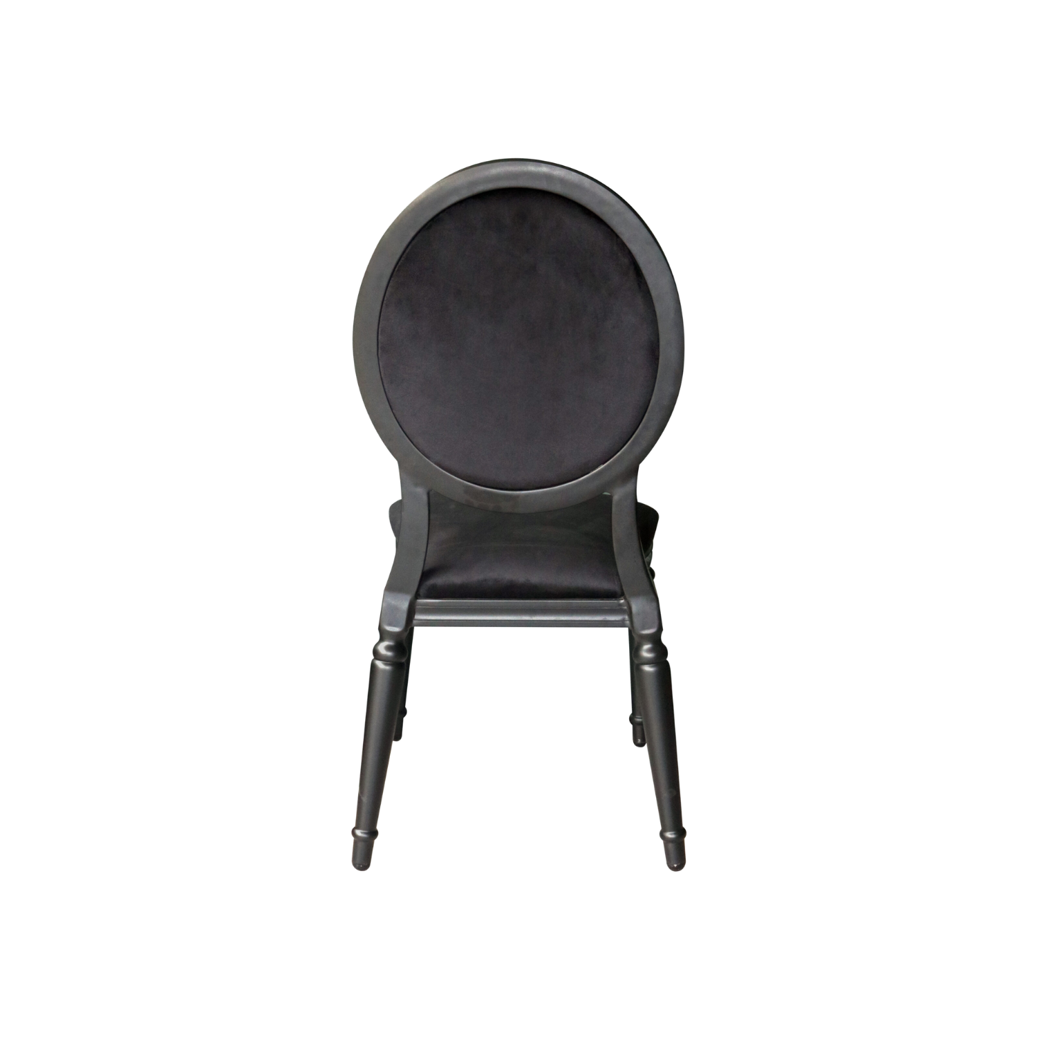 Louis Alure Aluminium Oval Chair Black