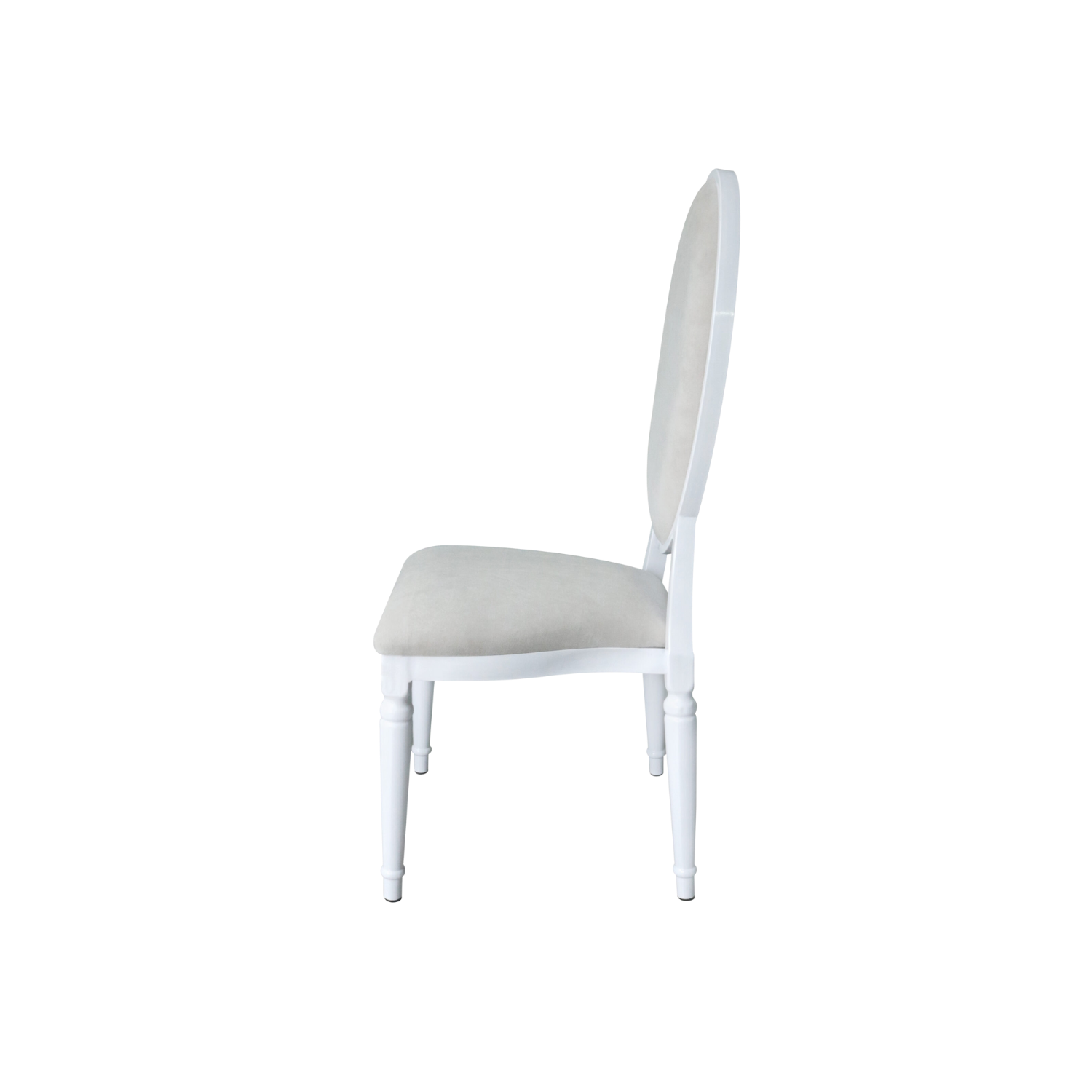 Louis Aeris Aluminium Oval Chair White