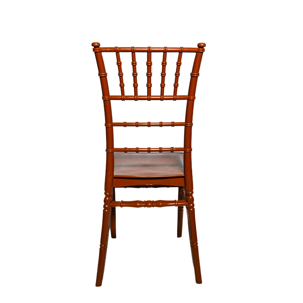Chiavari Tiffany Polypropylene Stacking Chair Chocolate Brown
