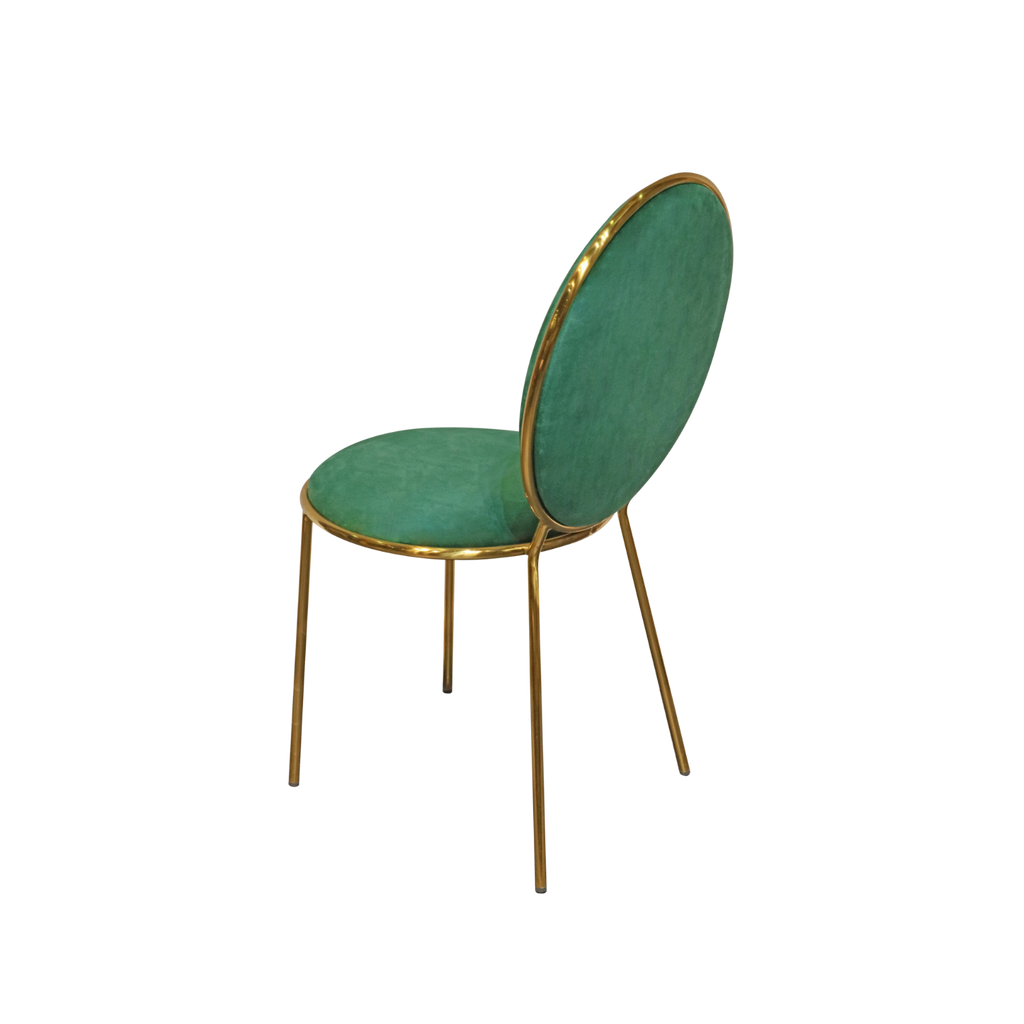 Spiro Event Round Back Velvet Chair Green
