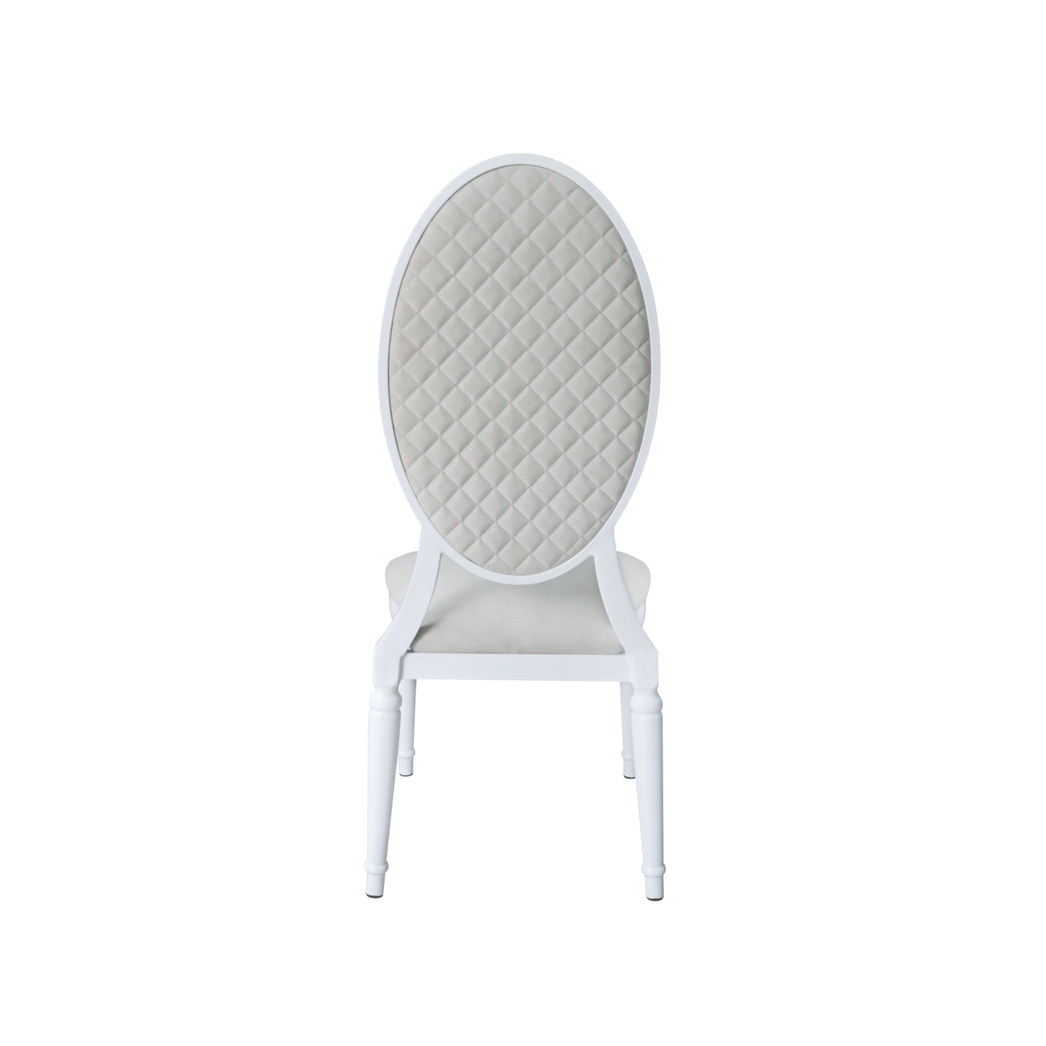 Louis Aeris Aluminium Oval Chair White