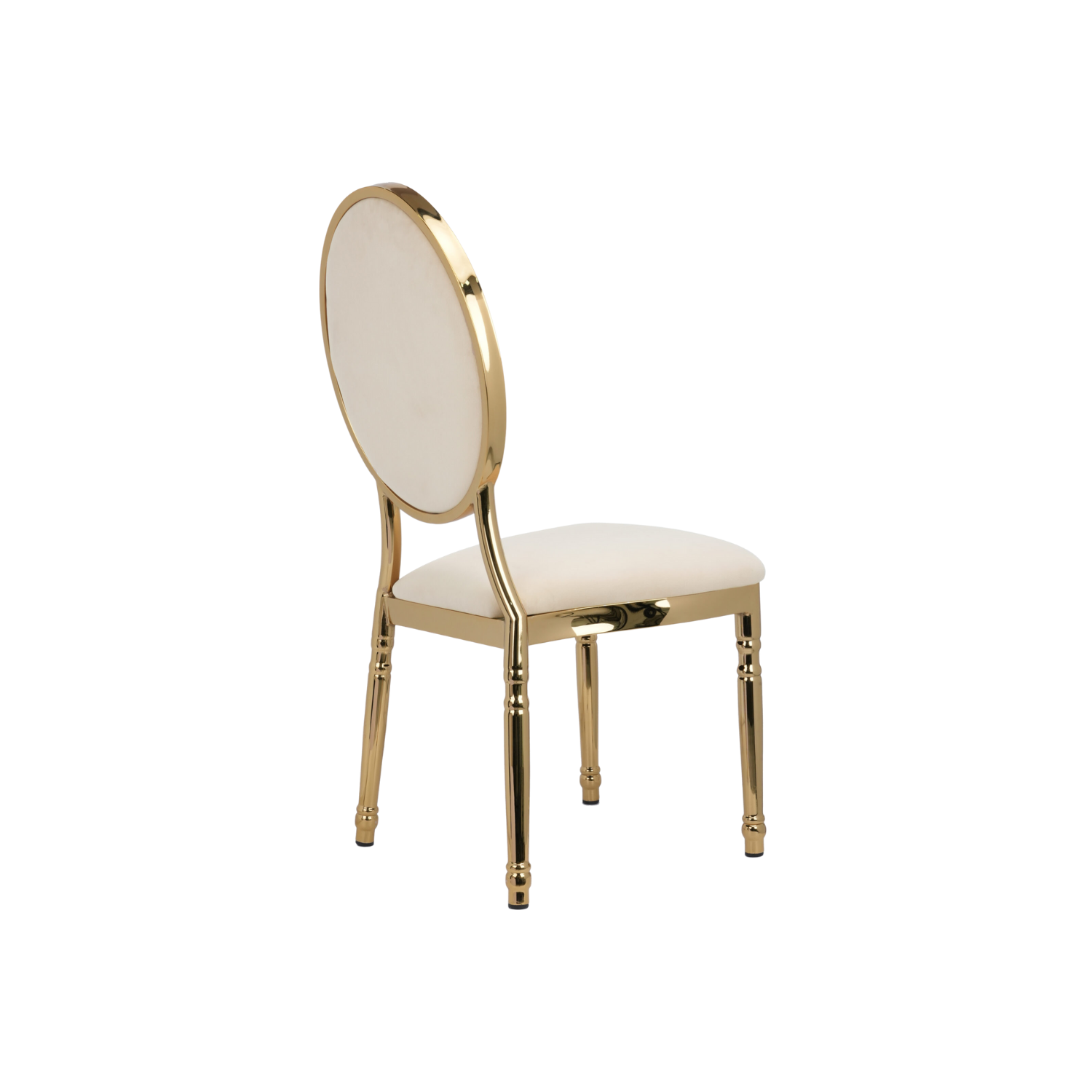Louis Luna Aluminium Oval Chair White