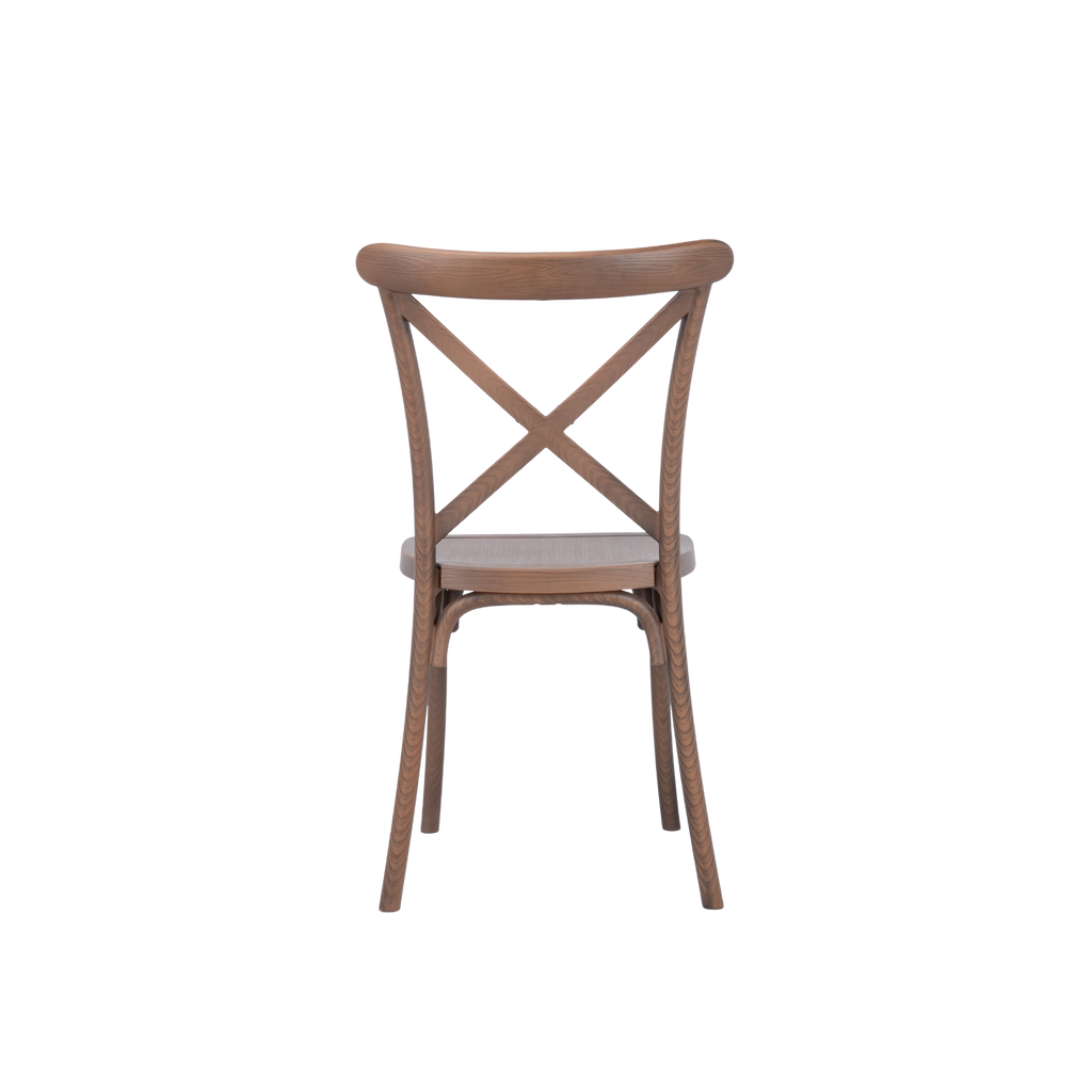 The Elmwood Crossback Caffe Chair - Brown