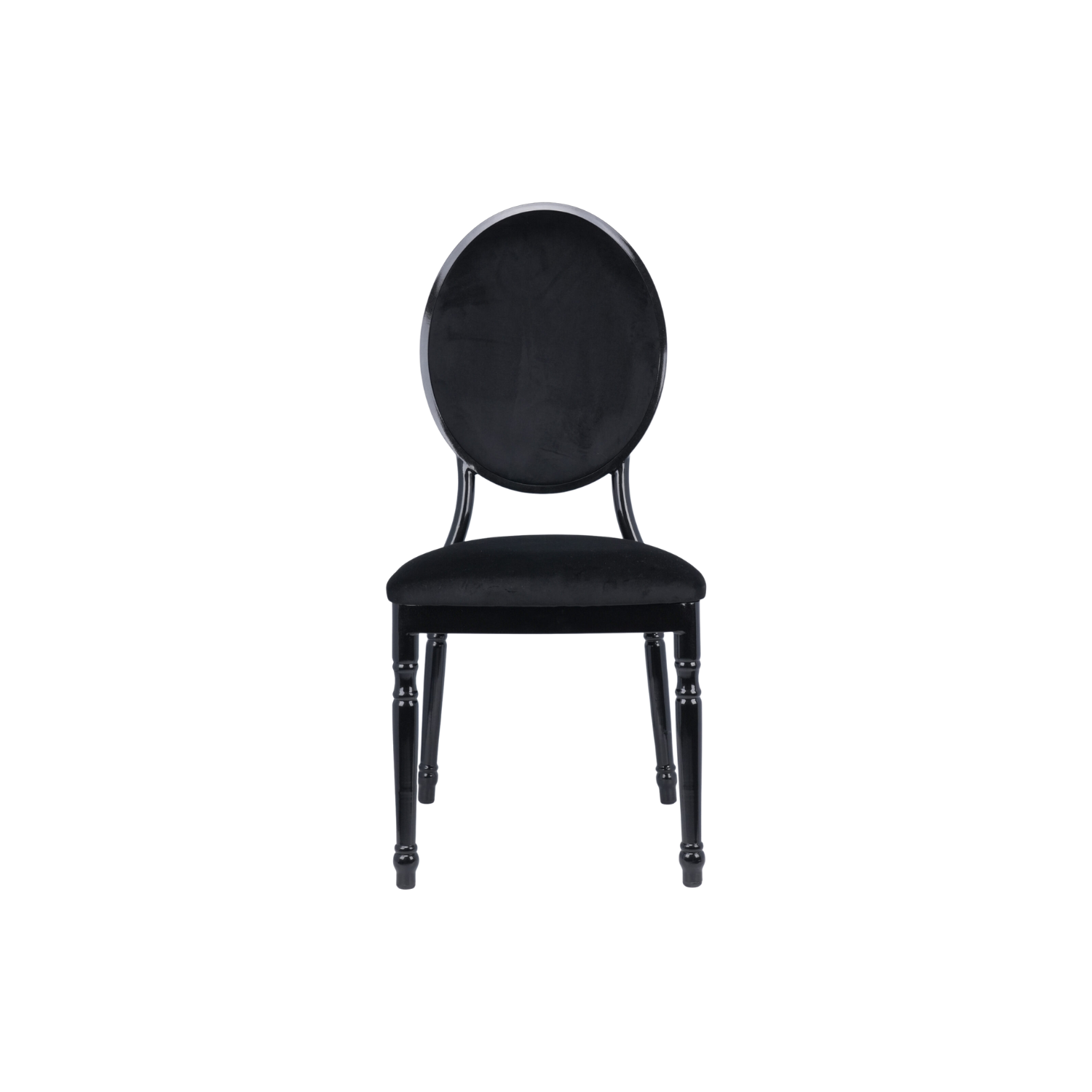 Luxe Velvet Round Back Chair Black