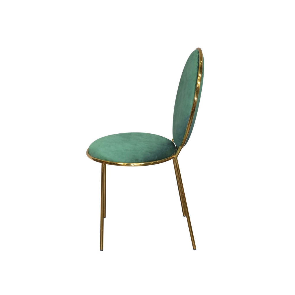 Spiro Event Round Back Velvet Chair Green